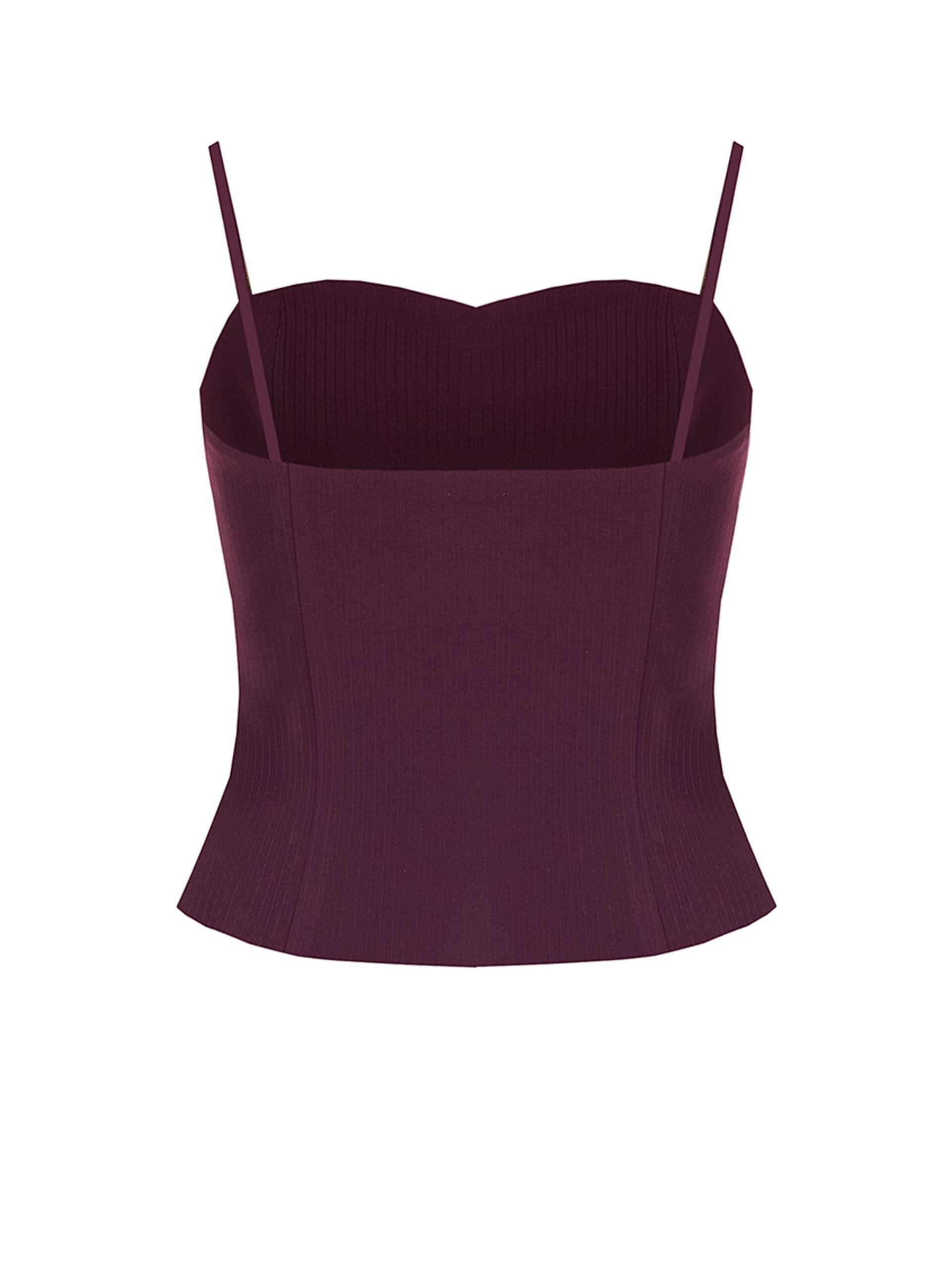 Rinascimento Crepe Pinstriped Bustier Top