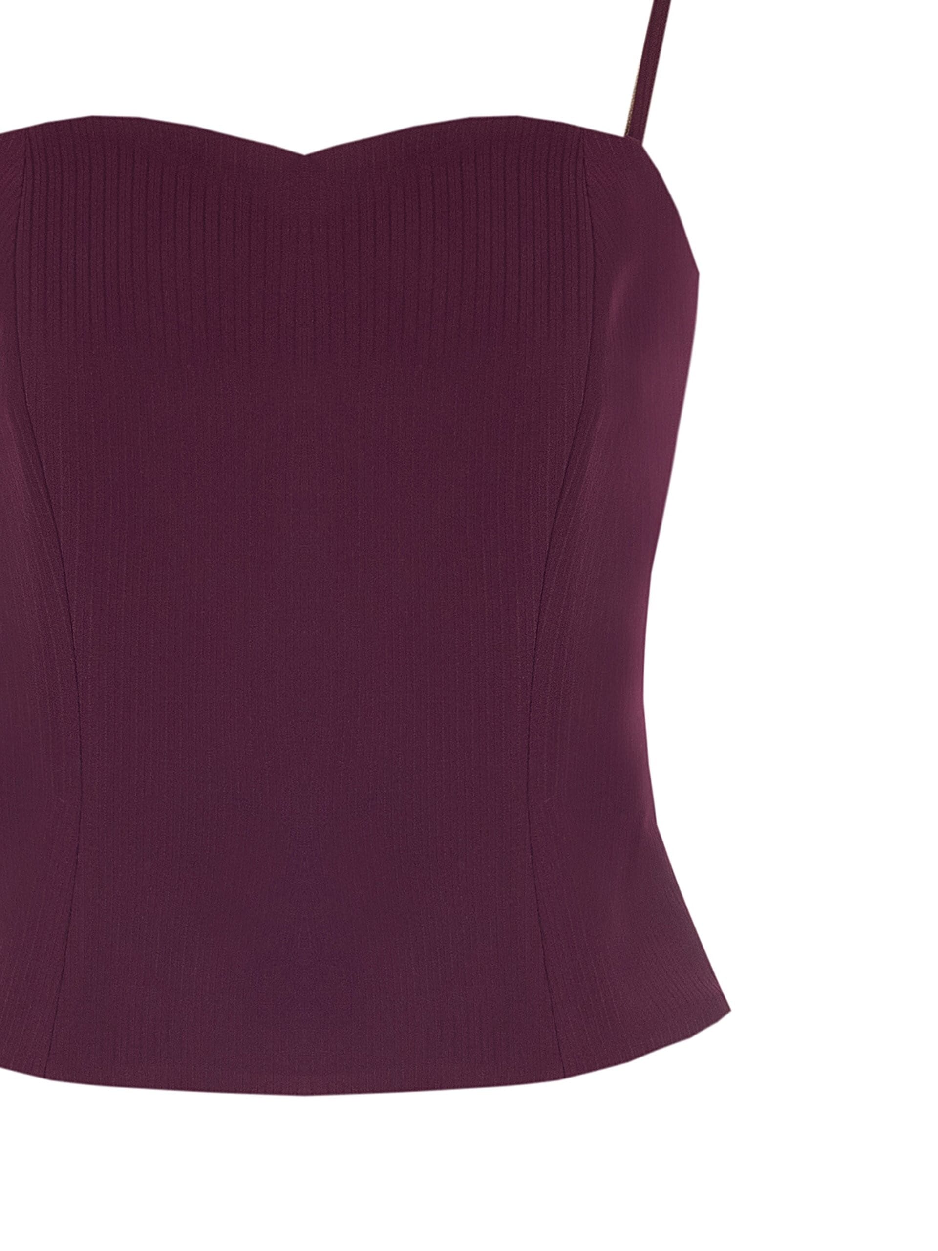Rinascimento Crepe Pinstriped Bustier Top