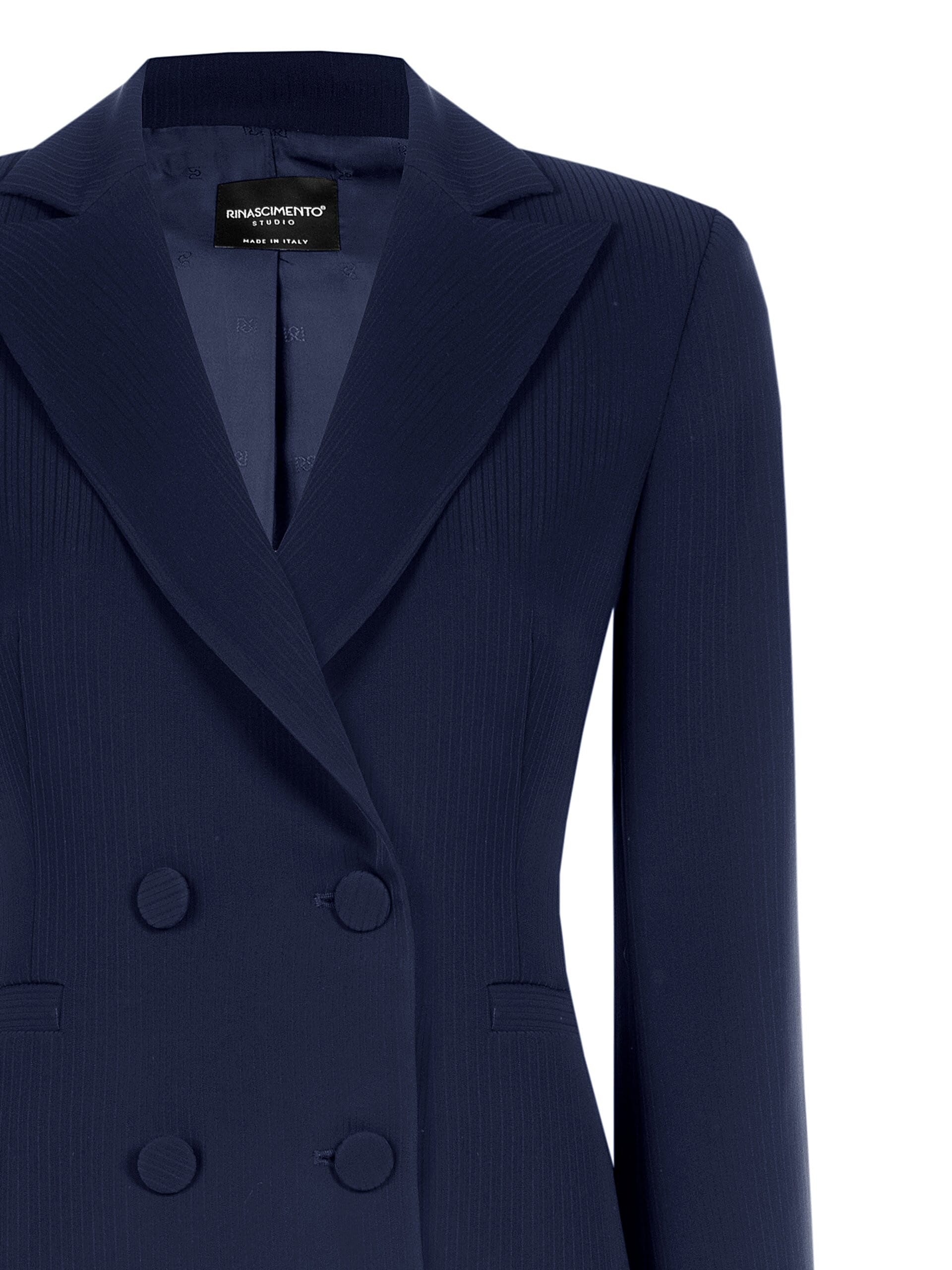 Rinascimento Crepe Double-Breasted Pinstriped Studio Jacket