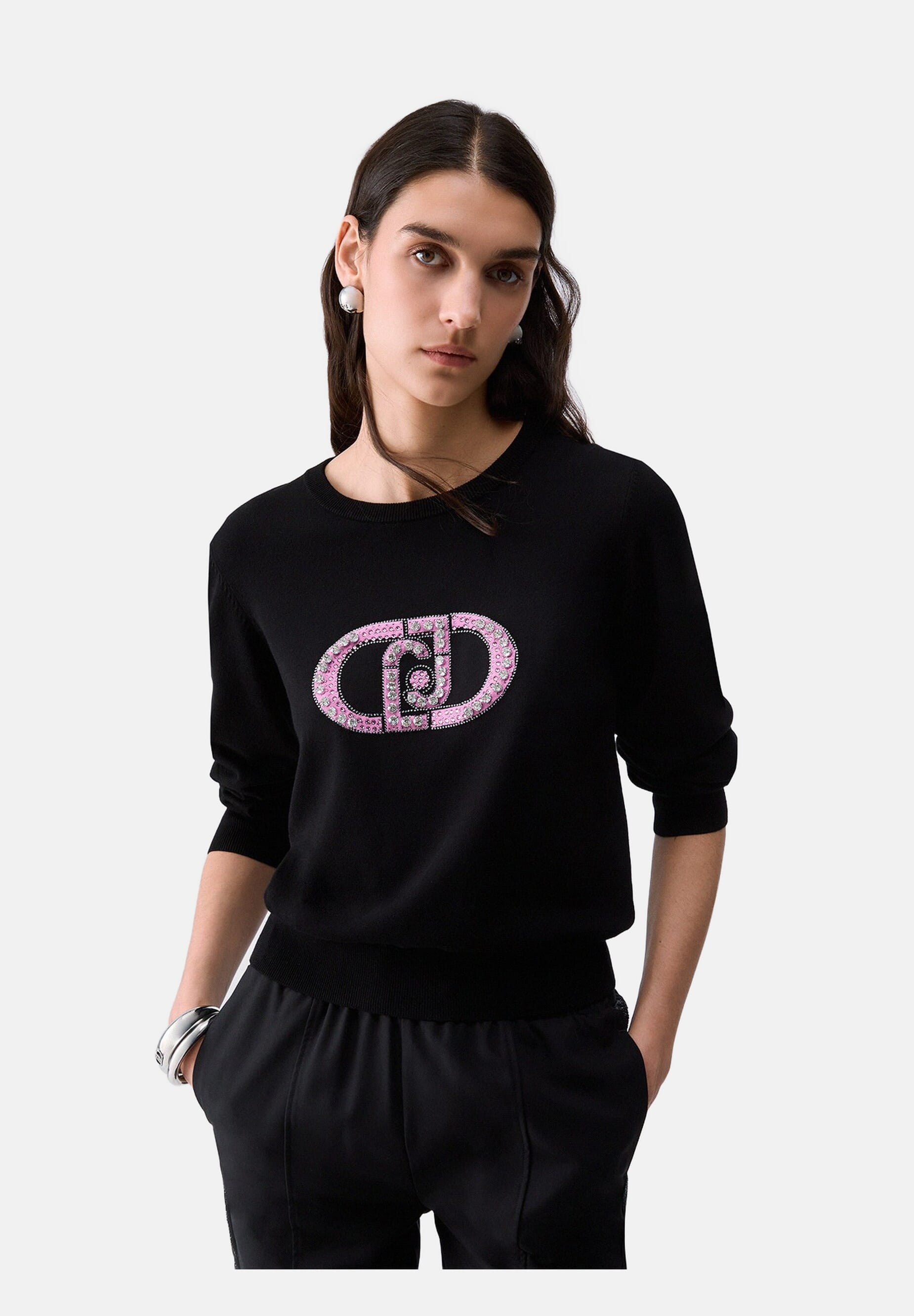 Maglia Con Logo Monogram Liu Jo