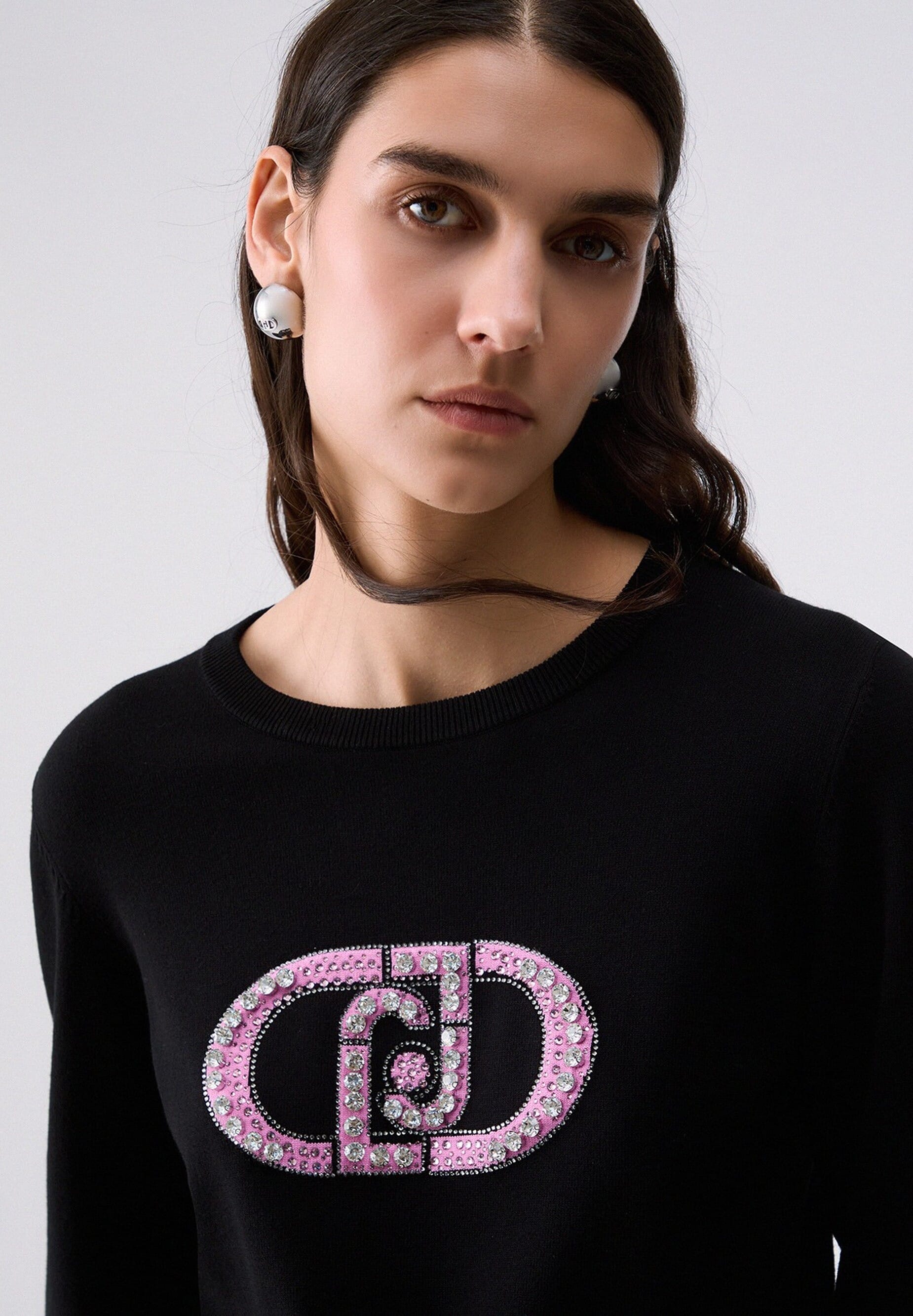 Maglia Con Logo Monogram Liu Jo