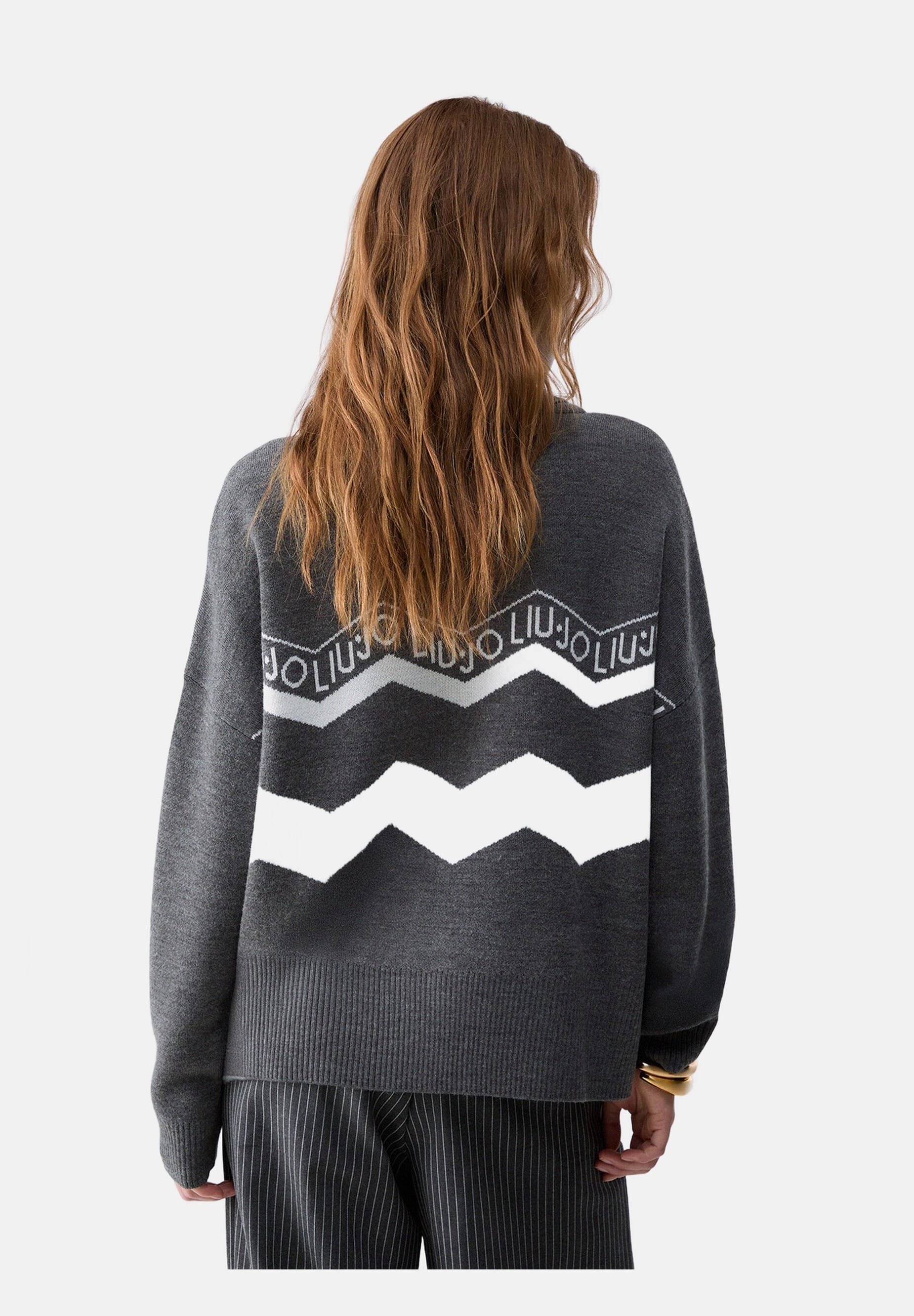 Maglia Jacquard In Misto Lana Liu Jo