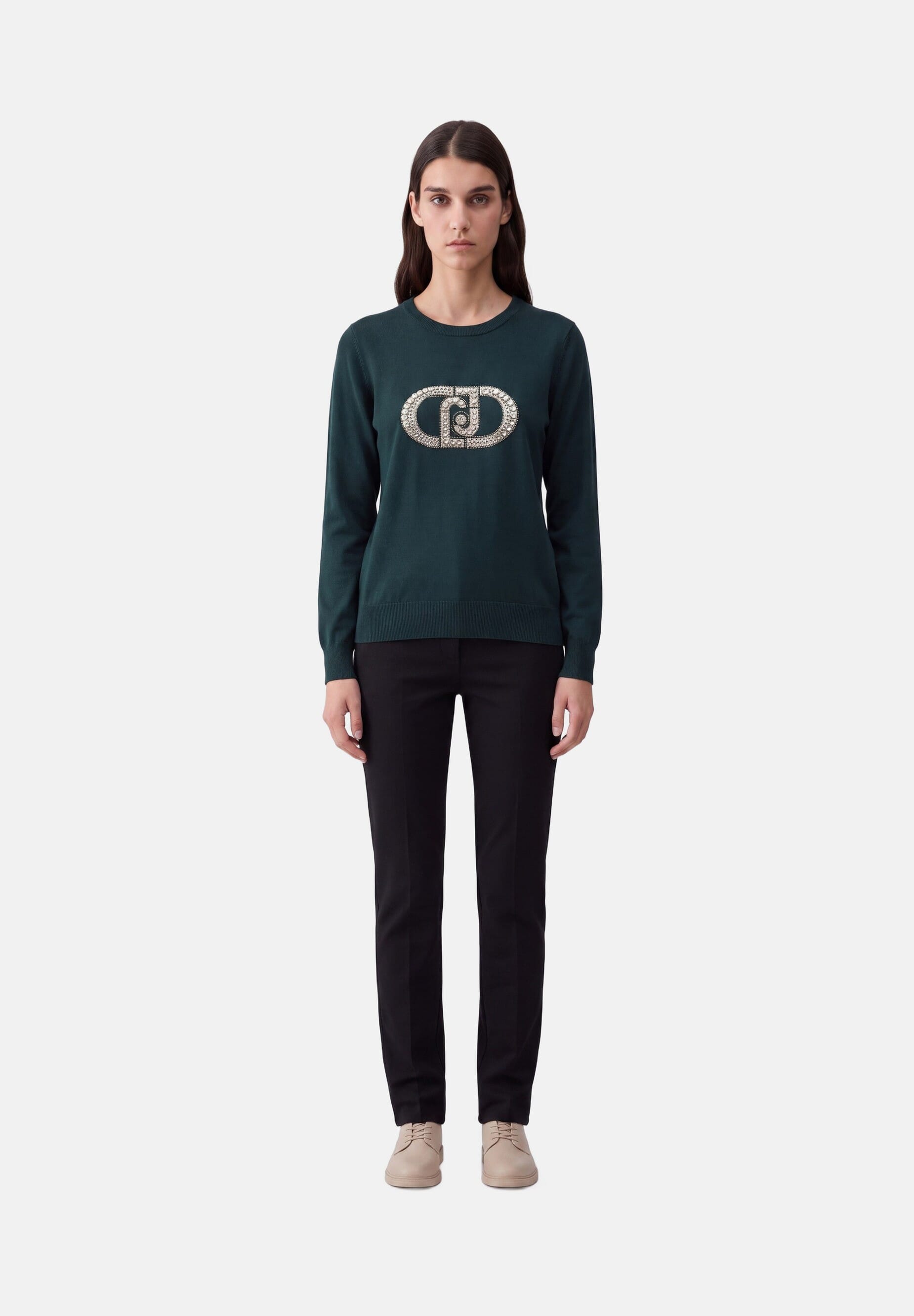 Maglia Con Logo Monogram Liu Jo