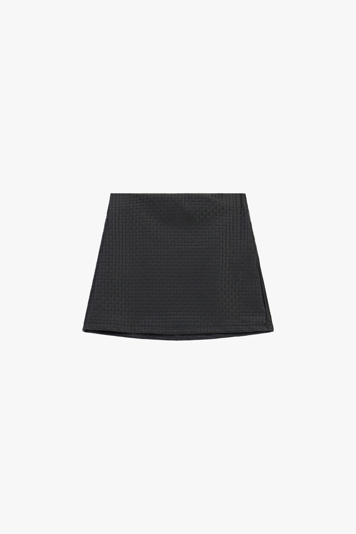 Dixie Short Flared Skirt with Check Pattern