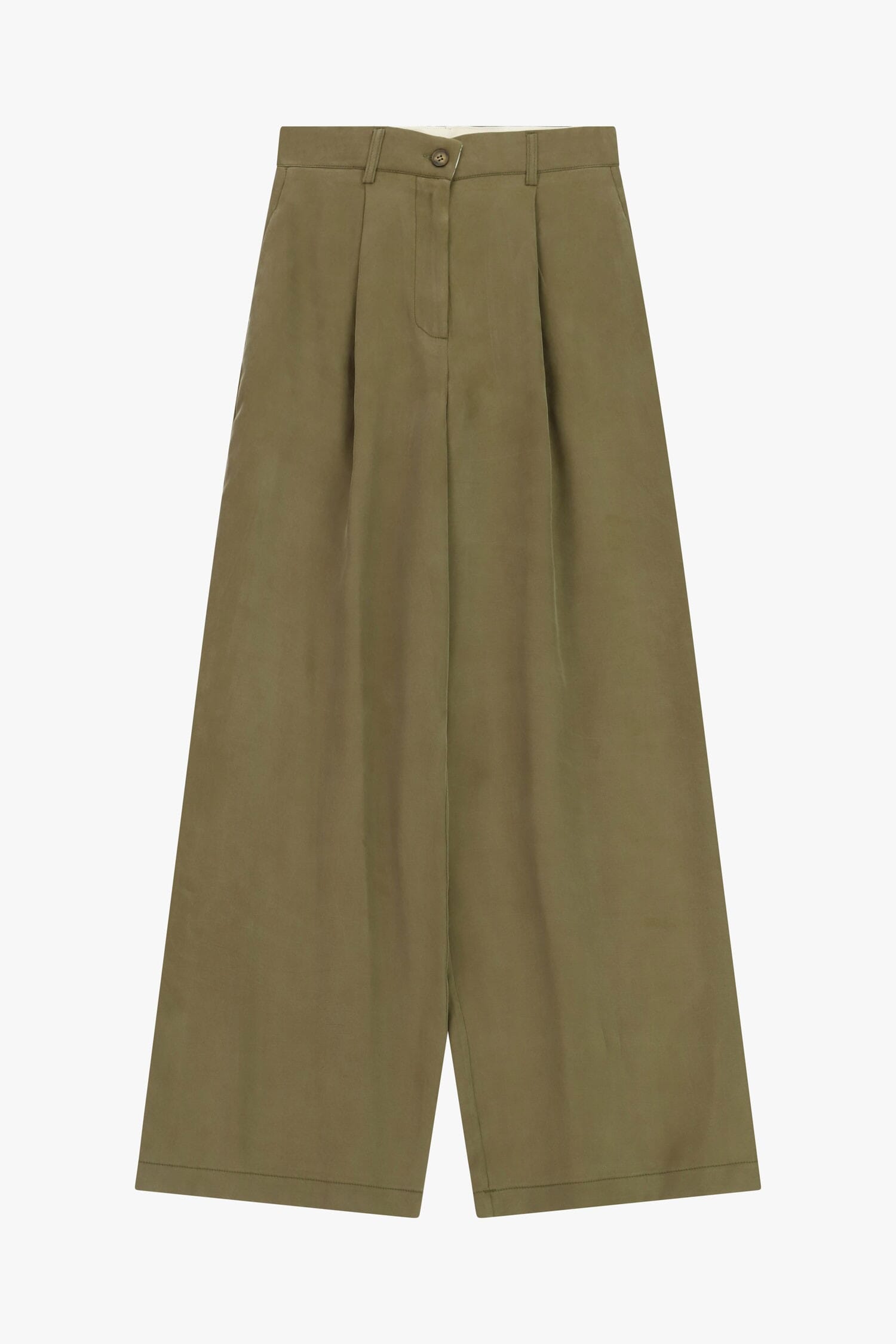 Dixie High-Waisted Palazzo Trousers with Pleats
