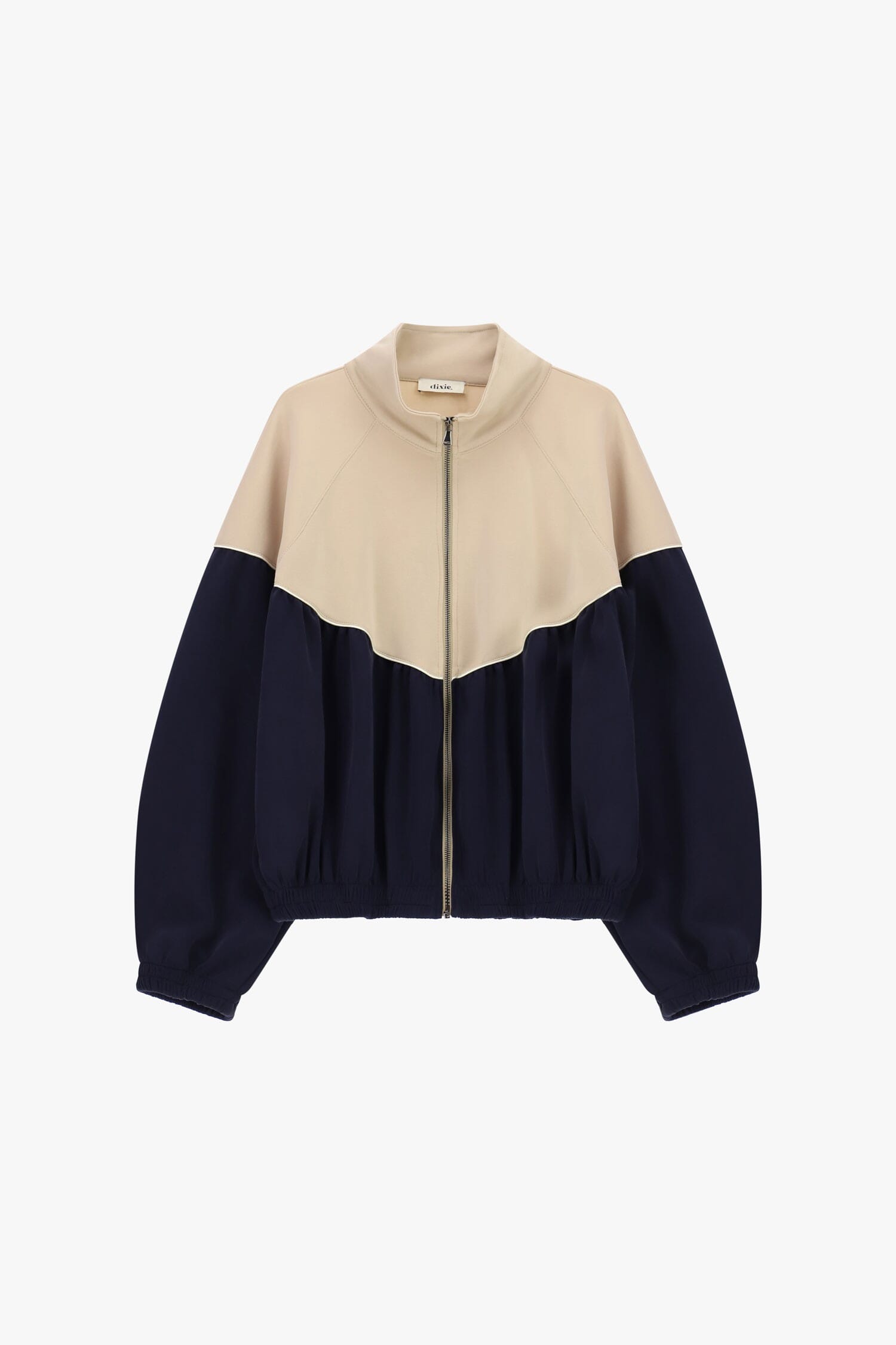 Bomber Corta Bicolore Con Zip Intera E Maniche Ampie Dixie