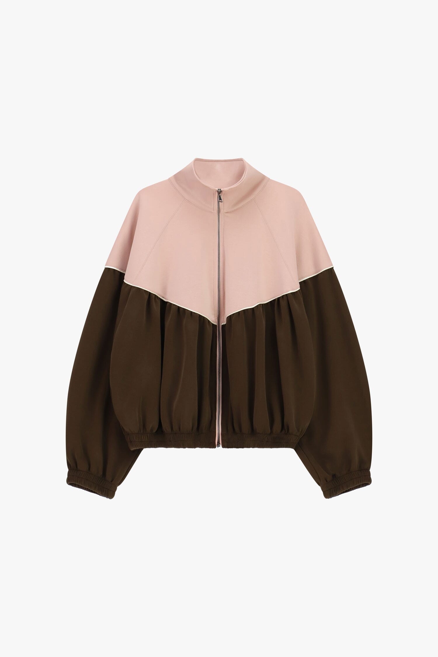 Bomber Corta Bicolore Con Zip Intera E Maniche Ampie Dixie