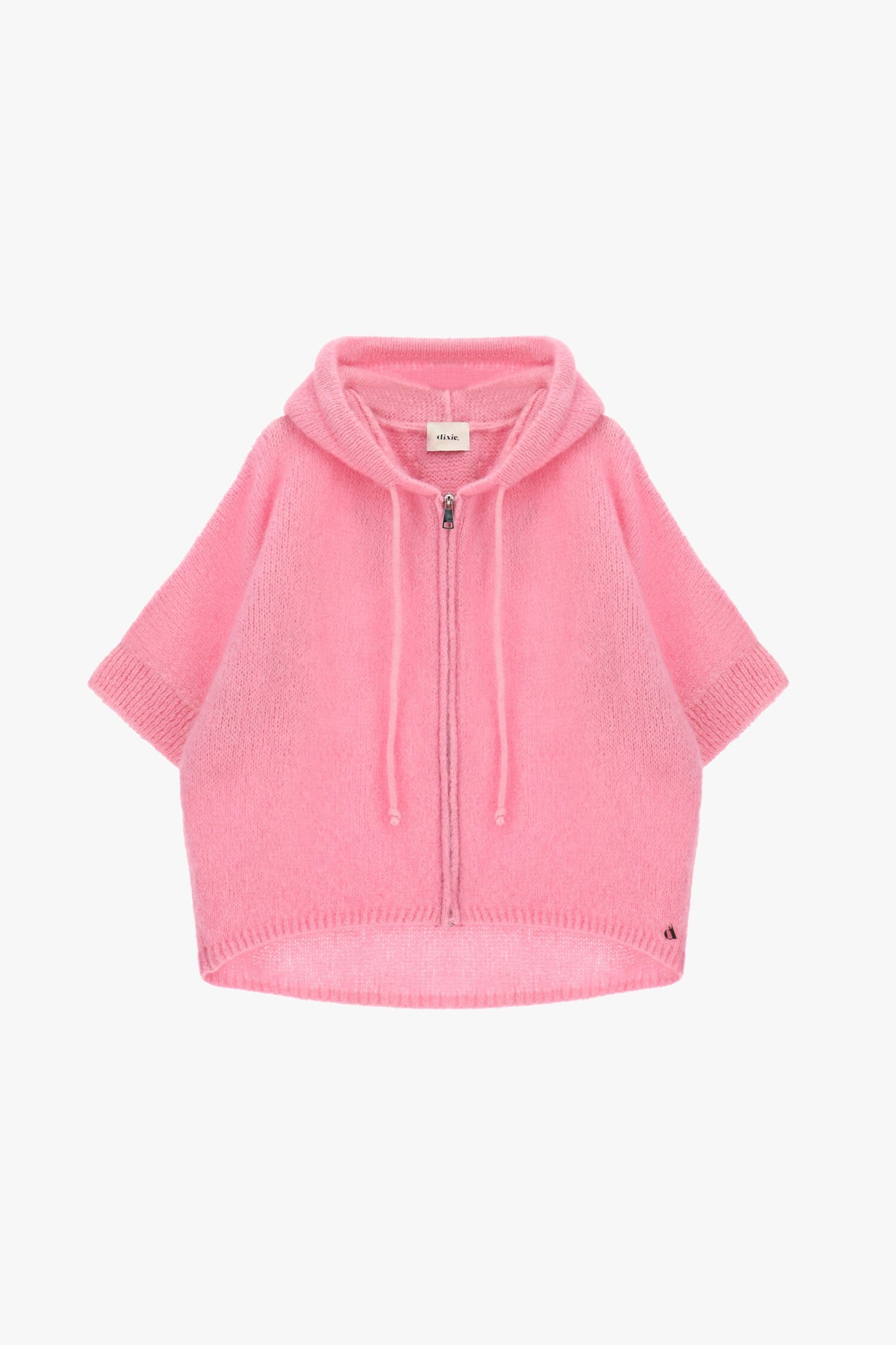 Maglione Con Cappuccio E Zip Maniche Corte Dixie