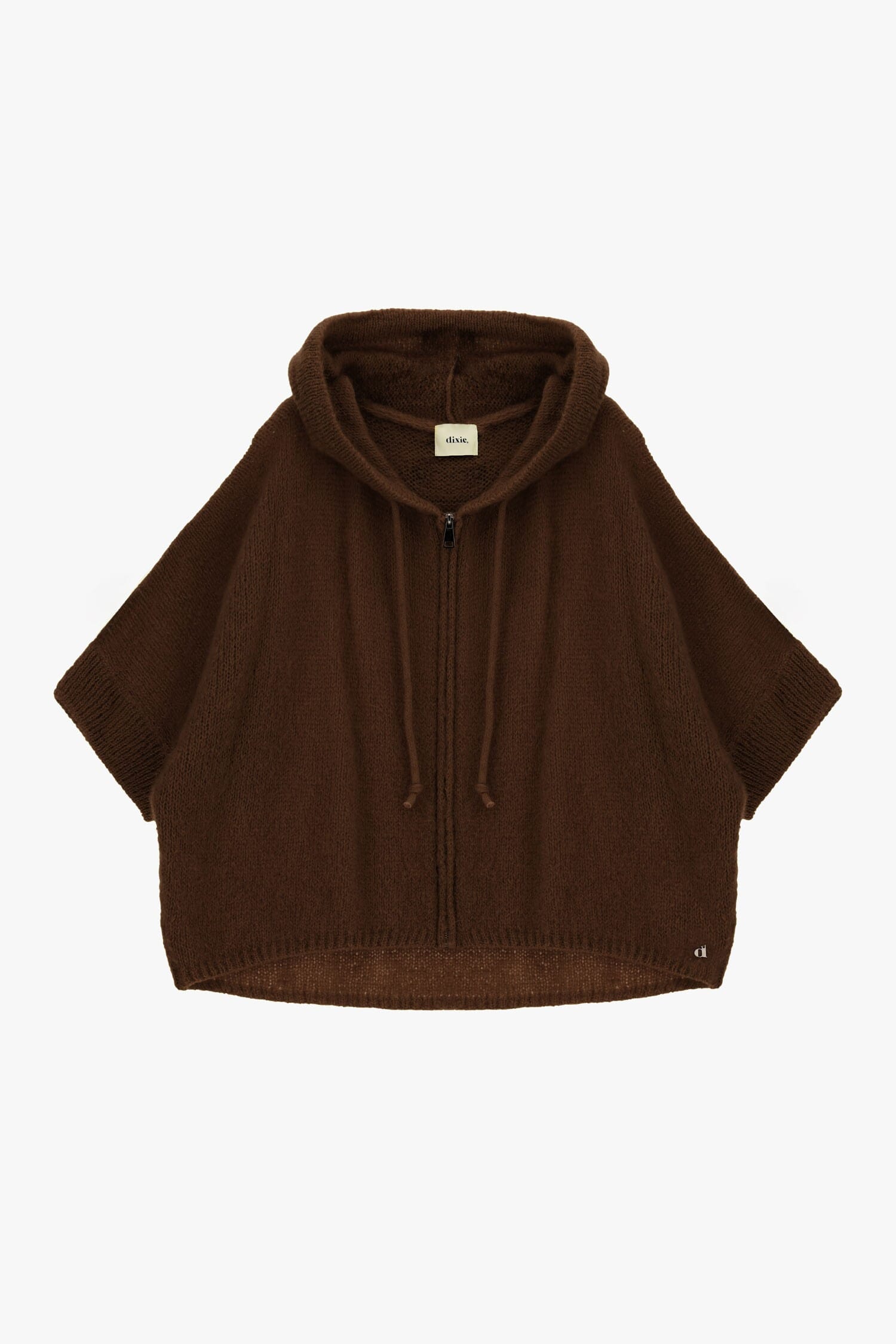 Maglione Con Cappuccio E Zip Maniche Corte Dixie