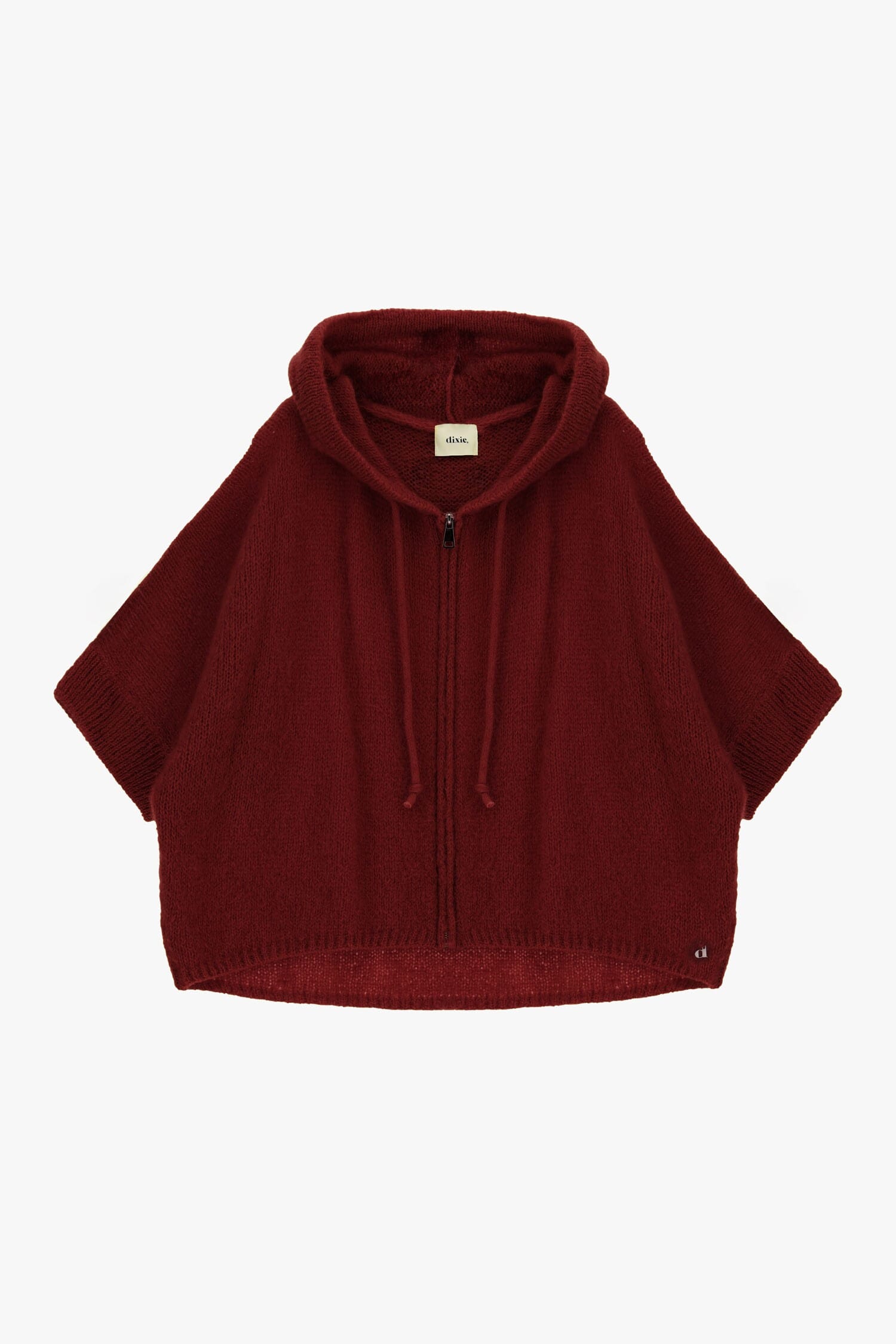 Maglione Con Cappuccio E Zip Maniche Corte Dixie