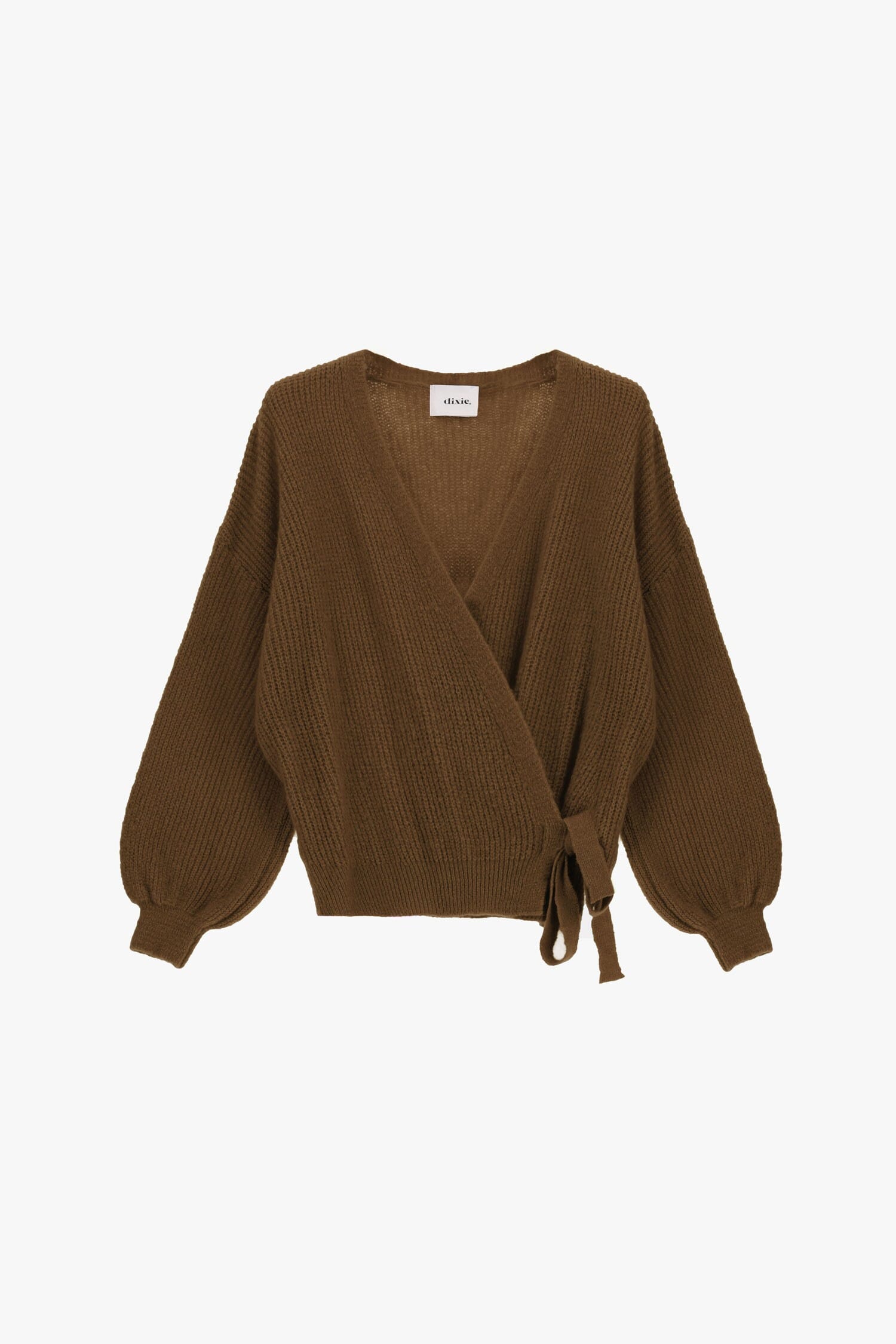Cardigan Incrociato Con Maniche Ampie E Nodo Dixie