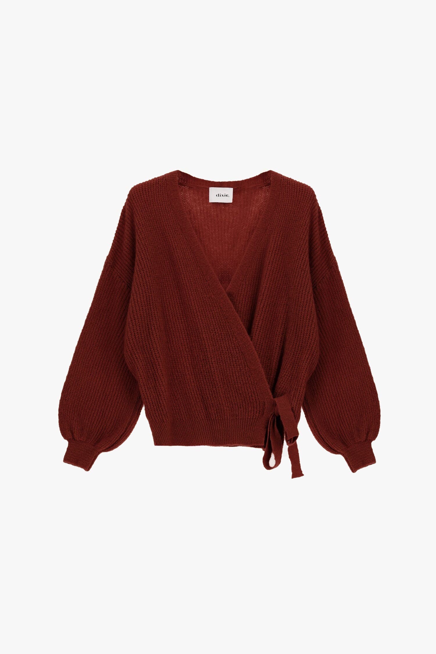 Cardigan Incrociato Con Maniche Ampie E Nodo Dixie