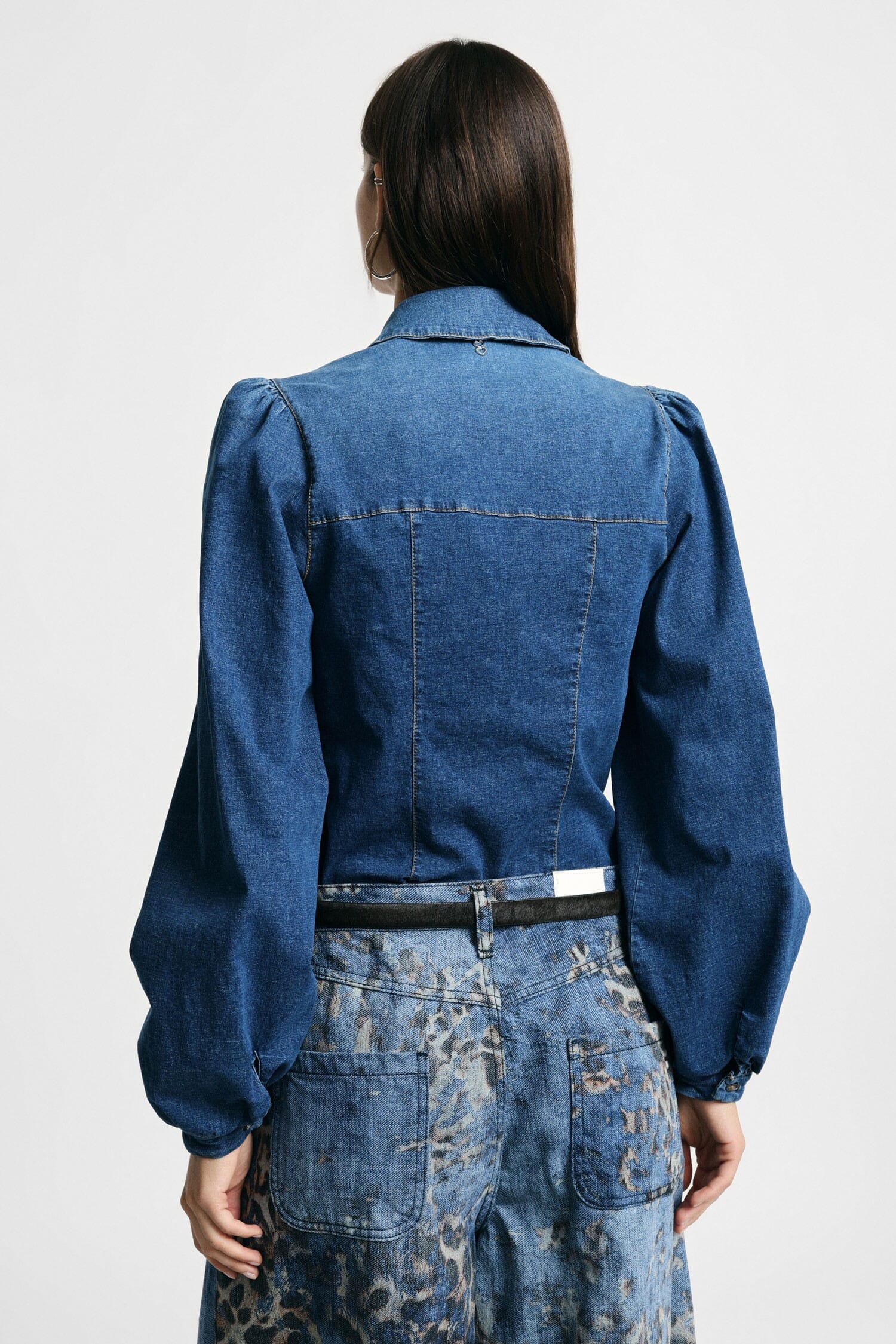 Cmaicia Denim Con Maniche Ampie E Bottoni Frontali Please