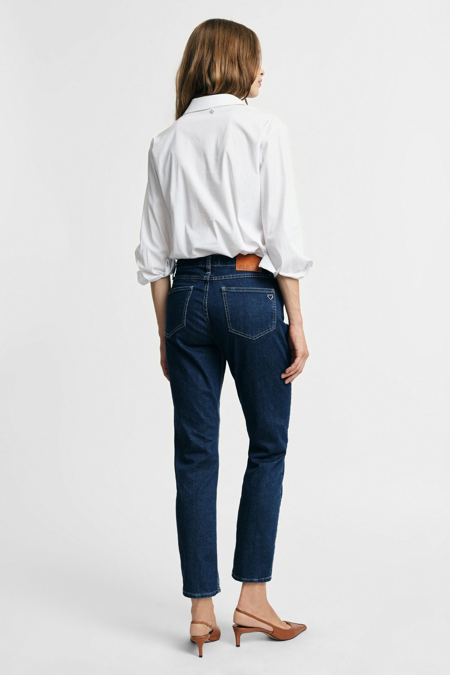 Jeans A Gamba Dritta Con Cuciture A Contrasto Please