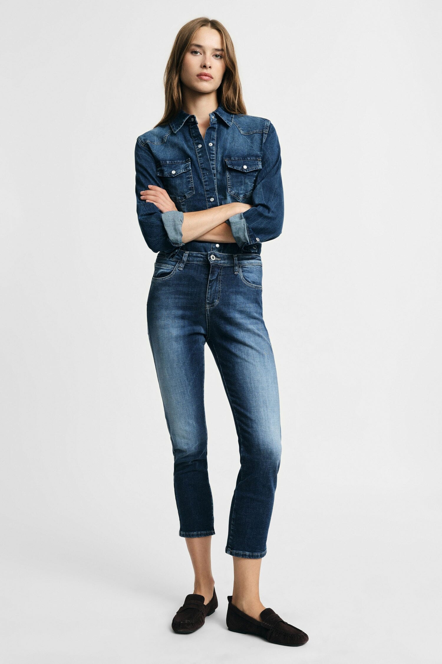 Jeans A Gamba Dritta Con Effetto Lavato Please