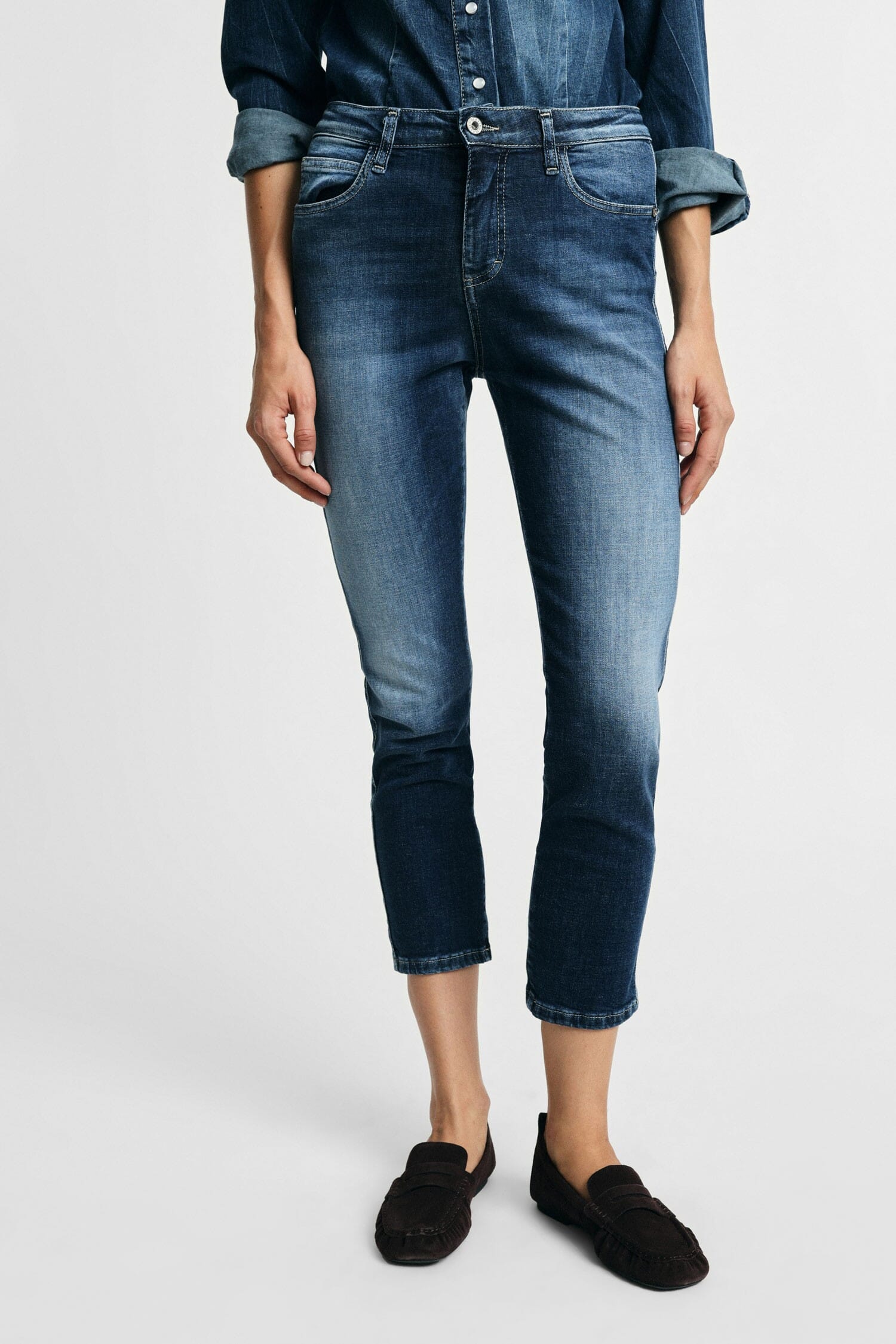 Jeans A Gamba Dritta Con Effetto Lavato Please