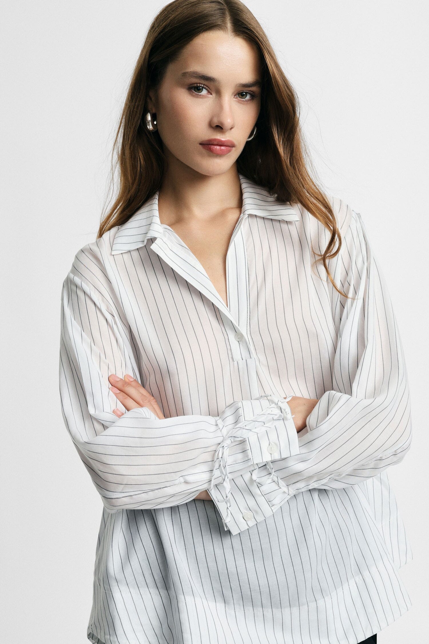 Camicia Regular-Fit A Righe Con Polsini Regolabili Please