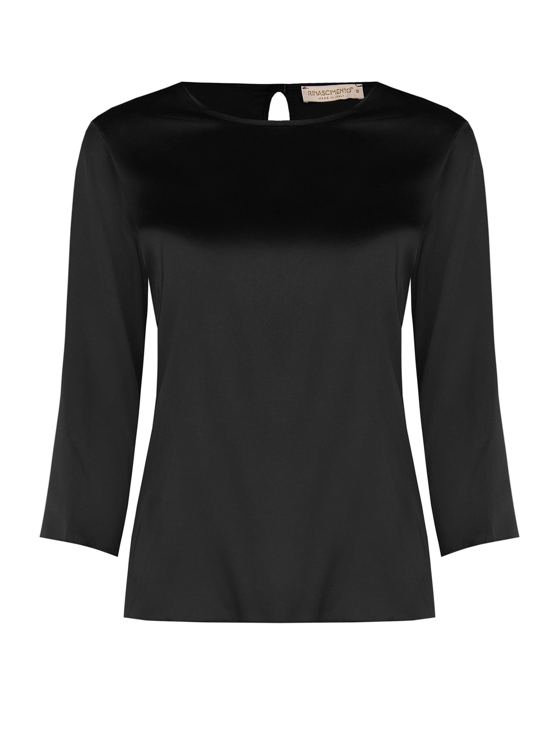 Blusa Fluida A Maniche A 3/4 In Raso Rinascimento