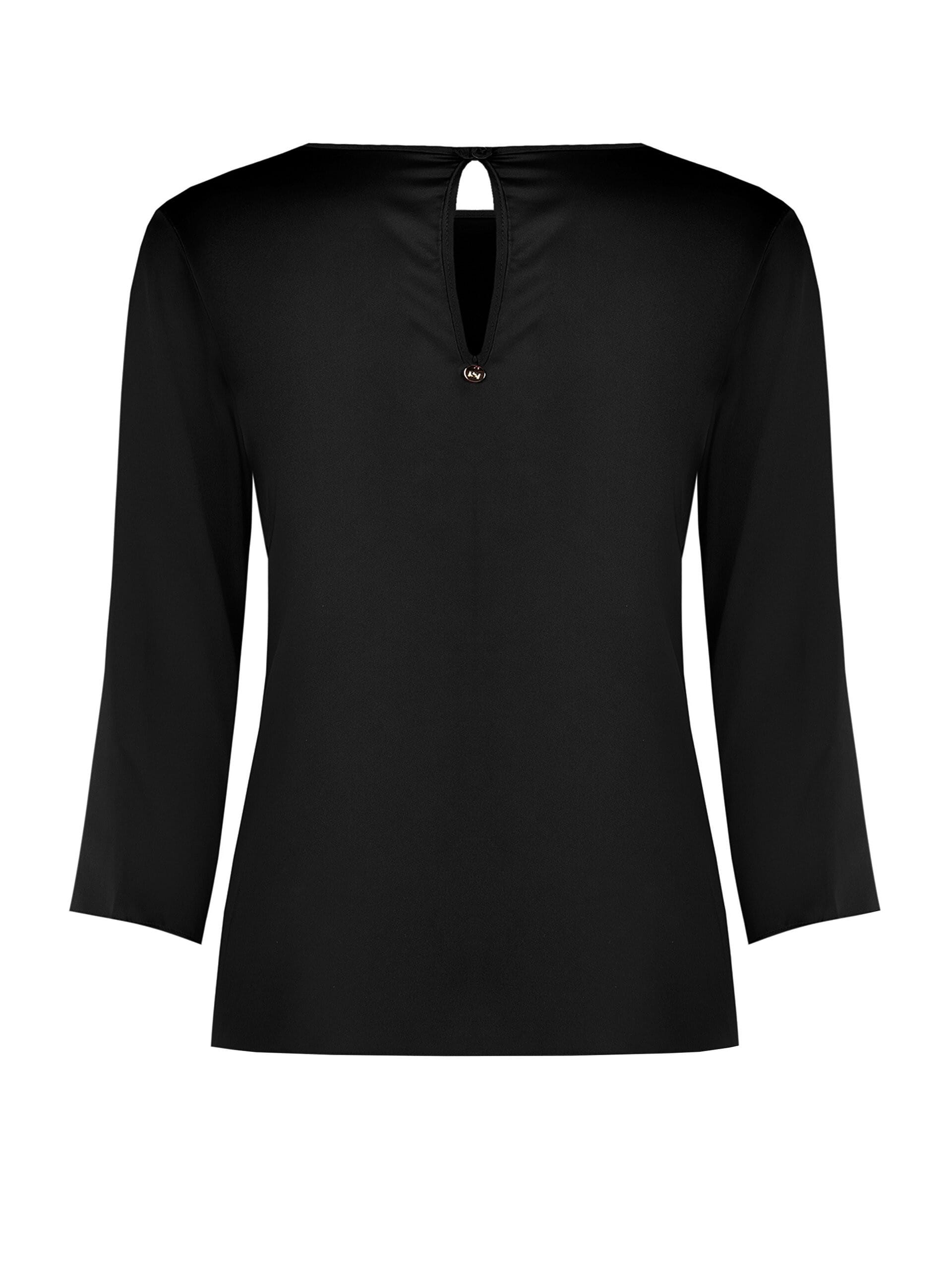 Blusa Fluida A Maniche A 3/4 In Raso Rinascimento