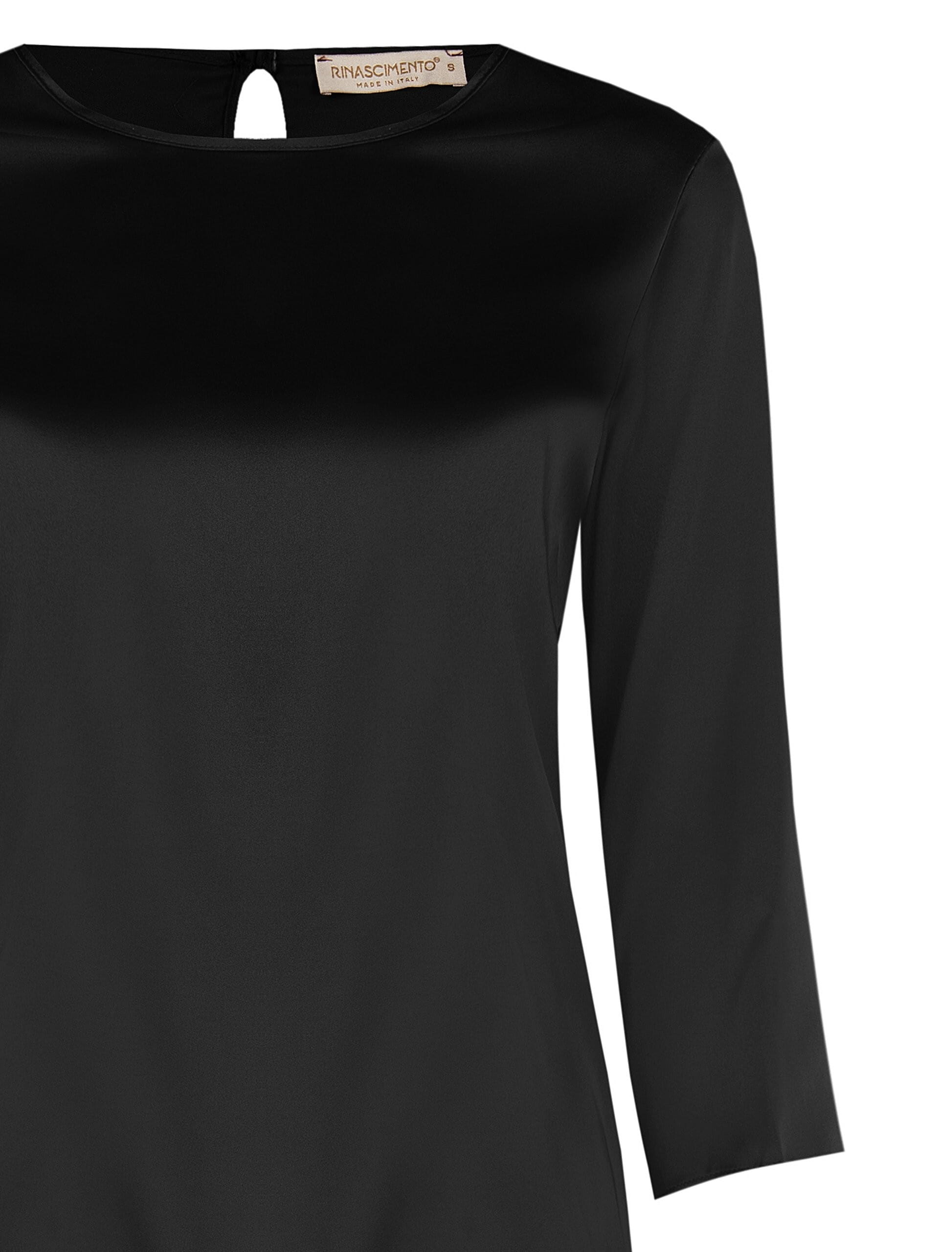 Blusa Fluida A Maniche A 3/4 In Raso Rinascimento