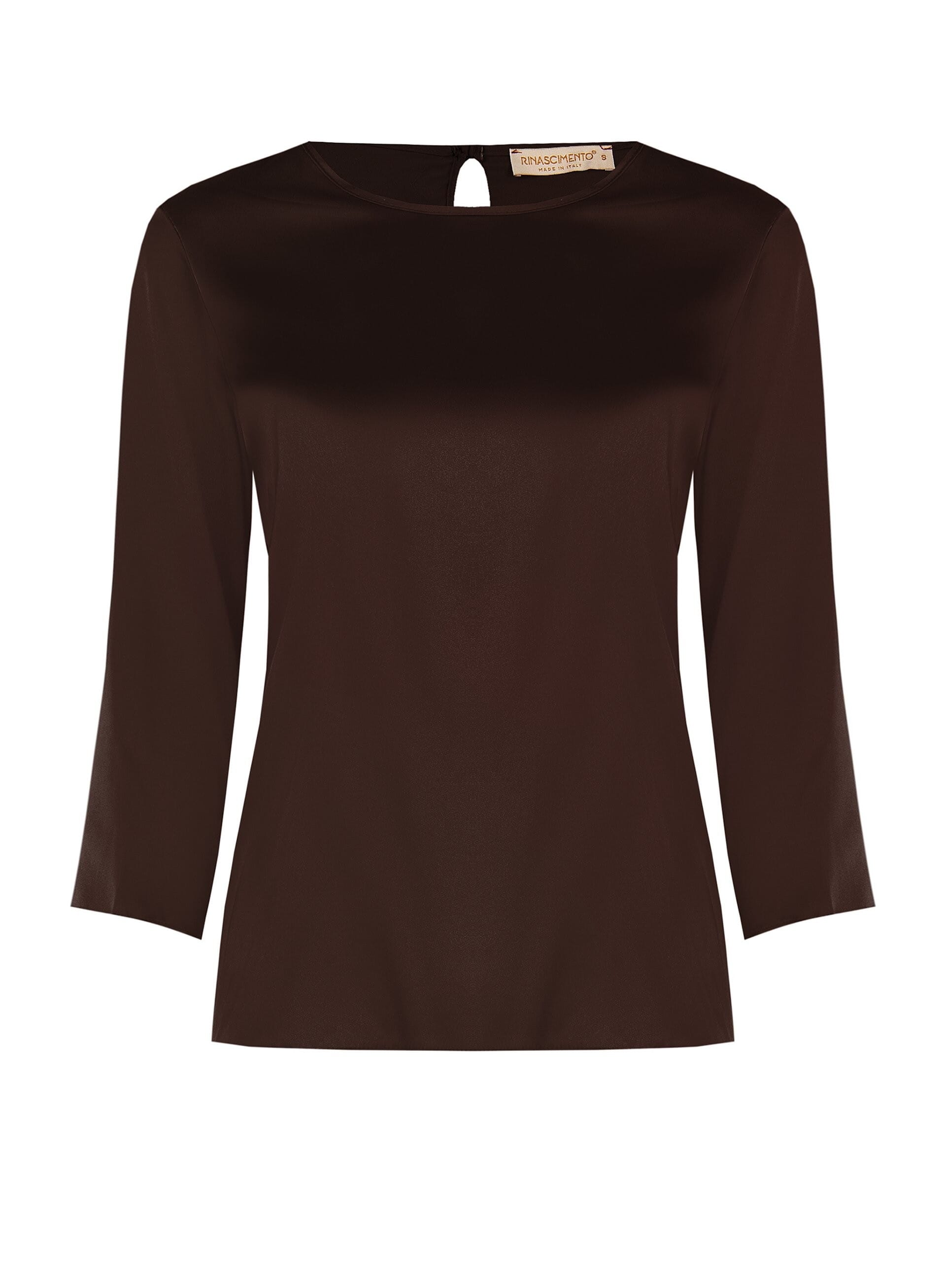 Blusa Fluida A Maniche A 3/4 In Raso Rinascimento
