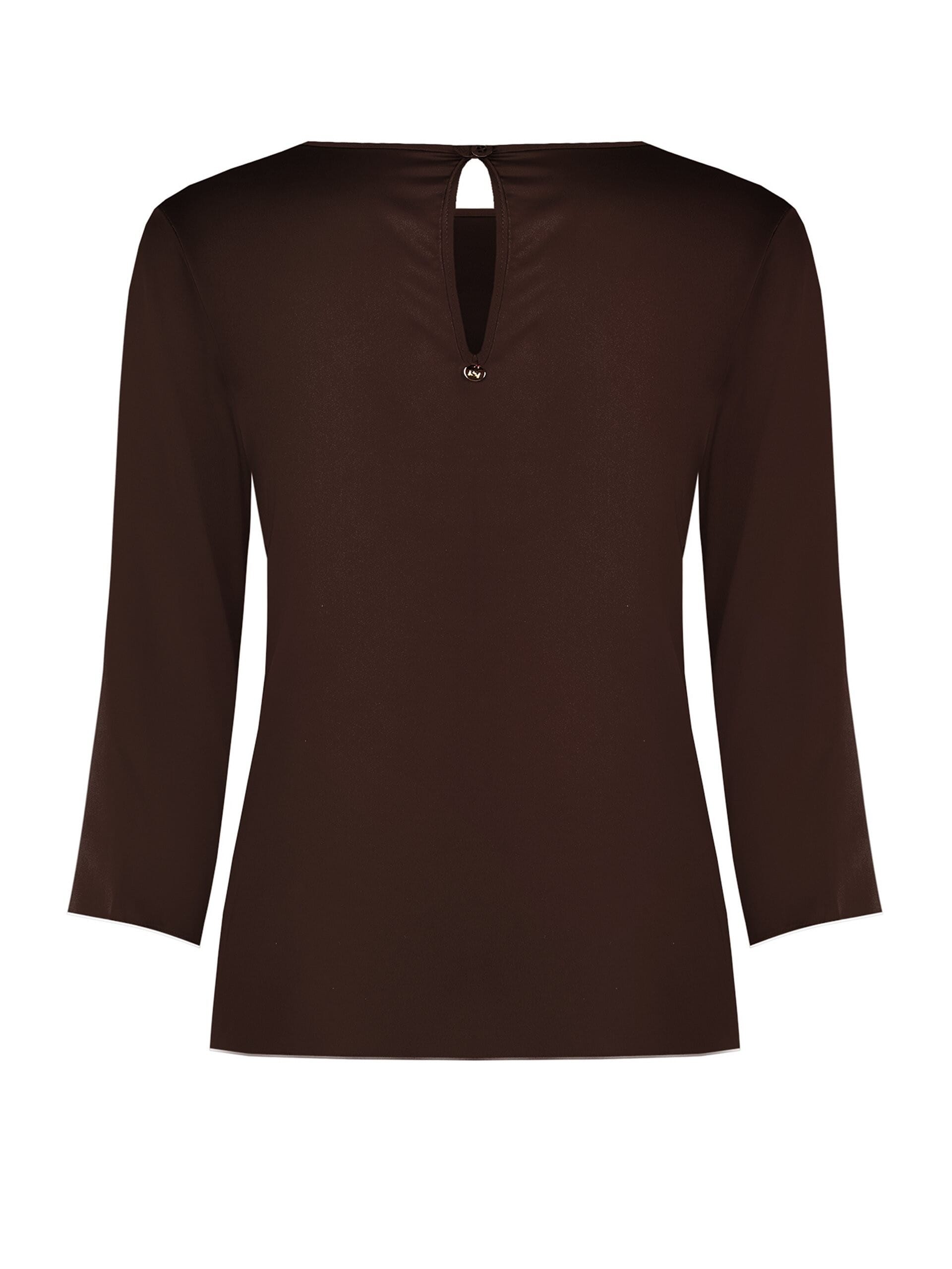 Blusa Fluida A Maniche A 3/4 In Raso Rinascimento