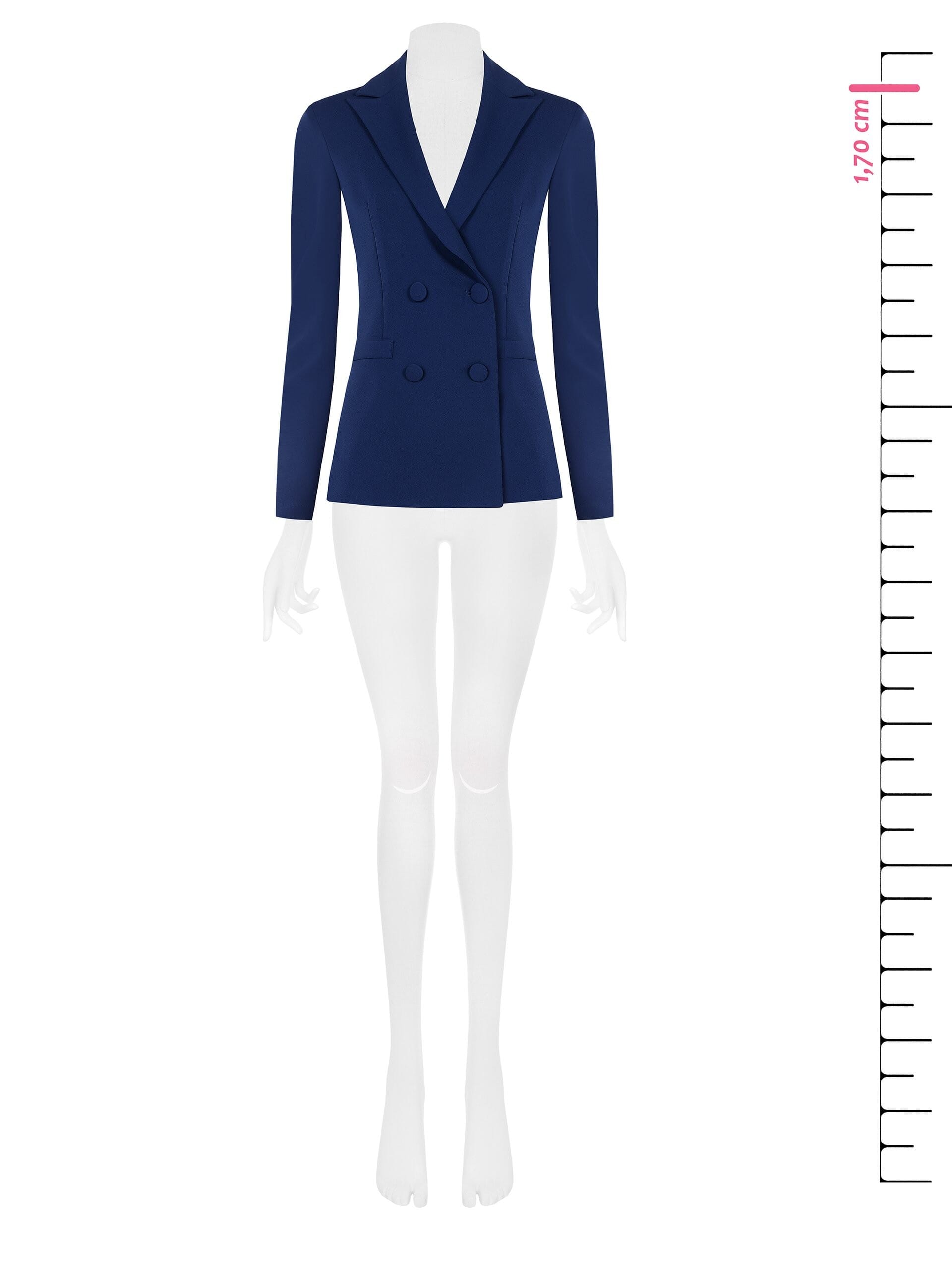 Giacca Blazer Sfiancata In Scuba Crepe Con Bottoni Coordinati Rinascimento