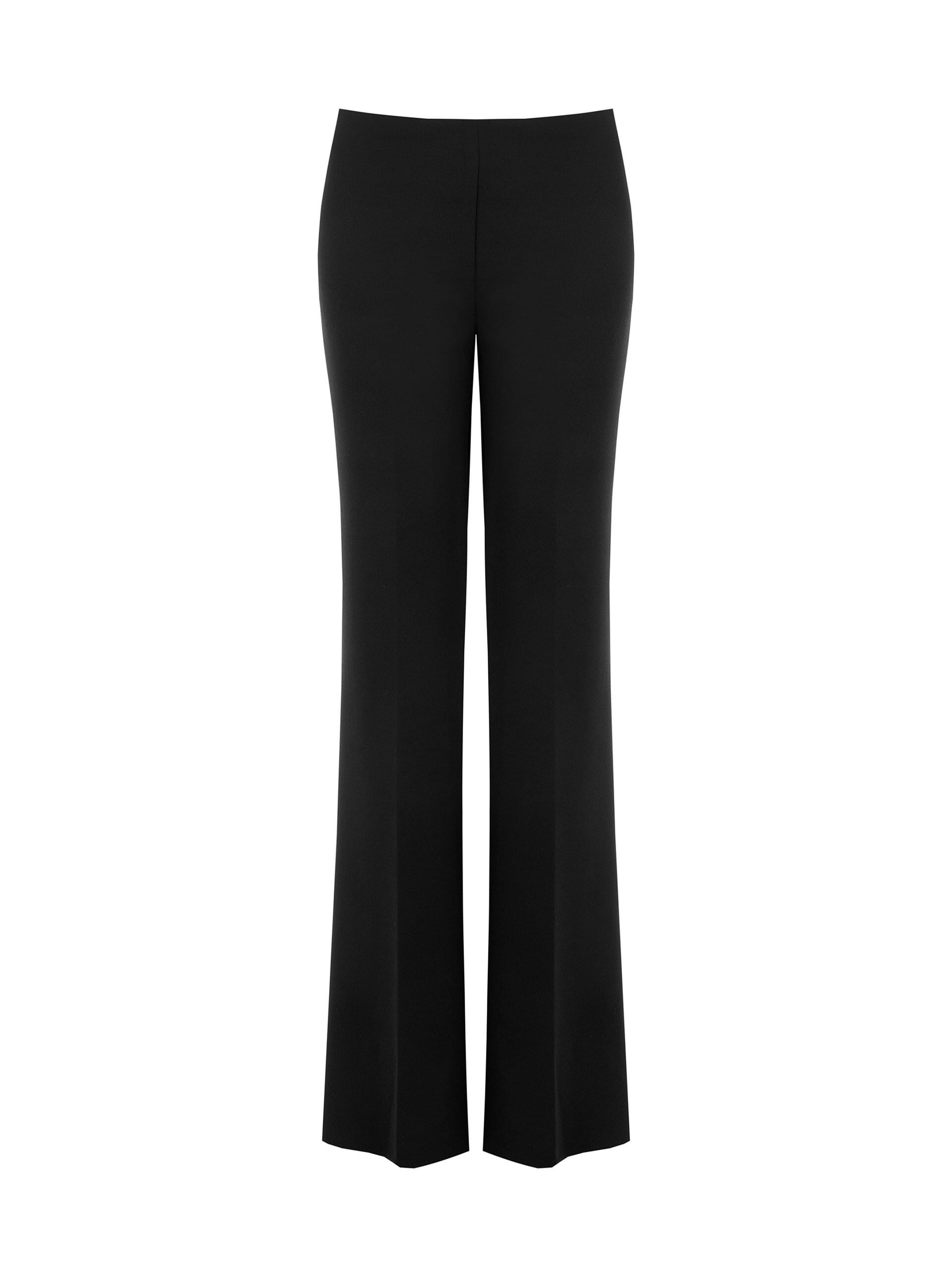 Pantaloni Dritti In Scuba Crepe Con Vita Elasticizzata Rinascimento