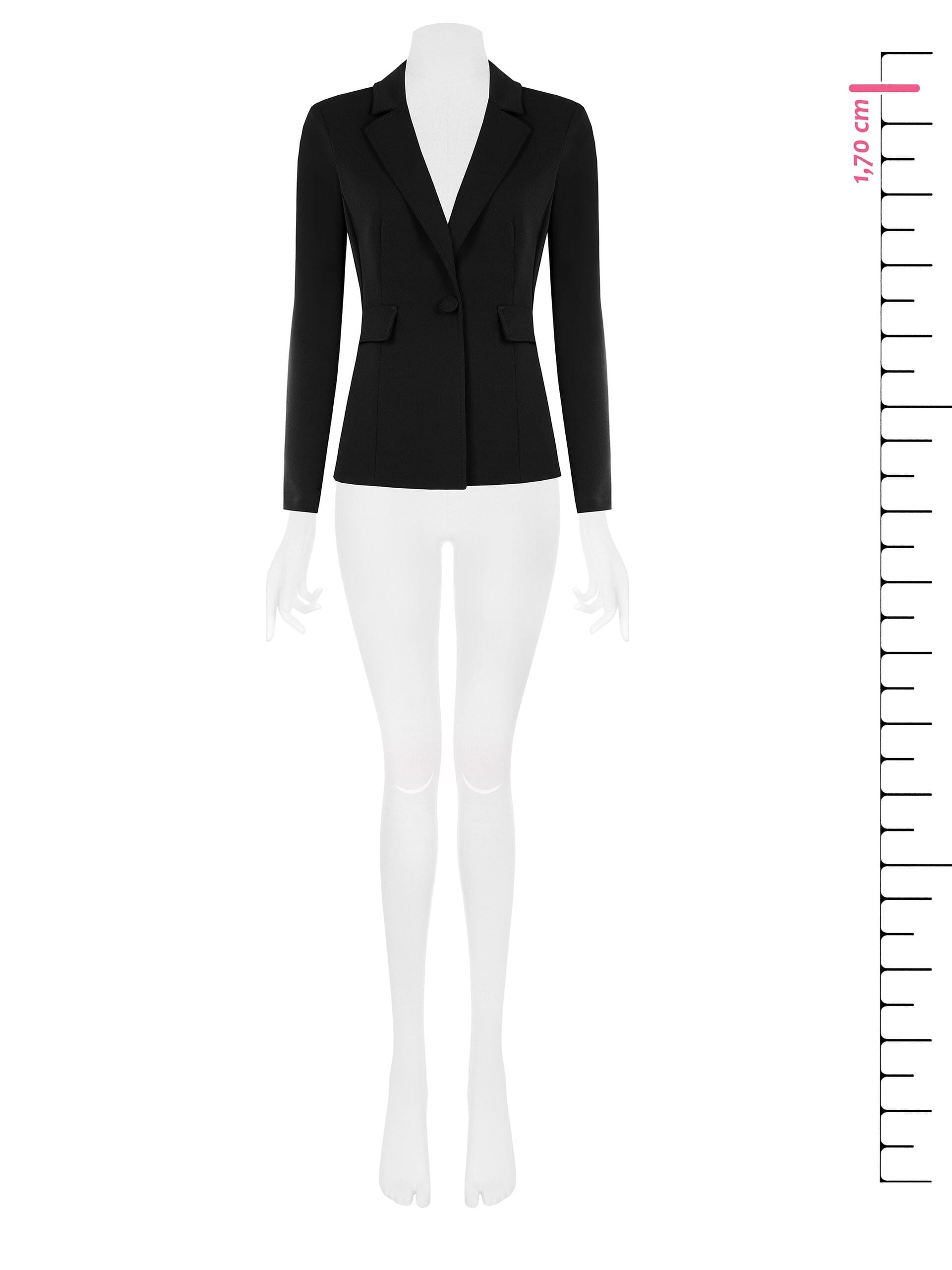 Giacca Blazer Sfiancata In Scuba Crepe Con Bottone Coordinato Rinascimento