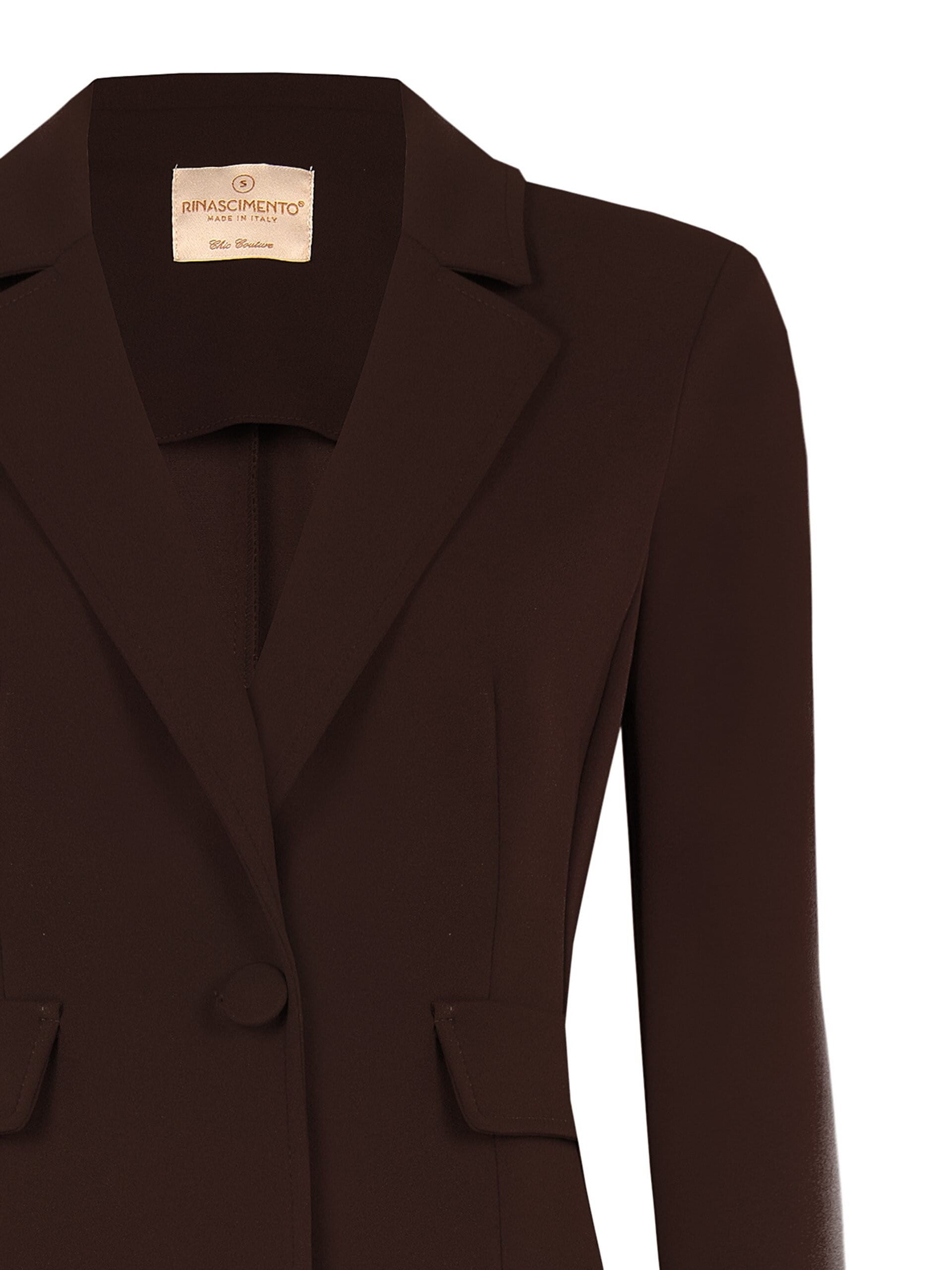 Giacca Blazer Sfiancata In Scuba Crepe Con Bottone Coordinato Rinascimento