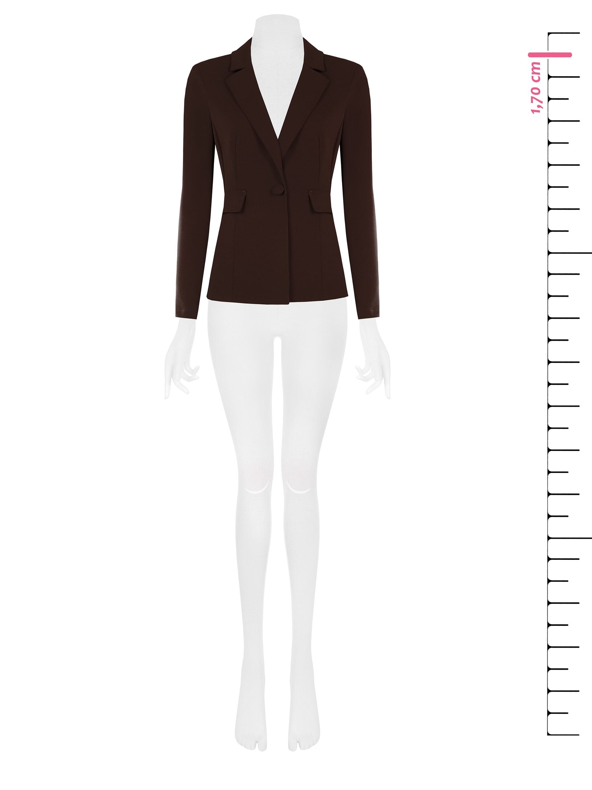 Giacca Blazer Sfiancata In Scuba Crepe Con Bottone Coordinato Rinascimento