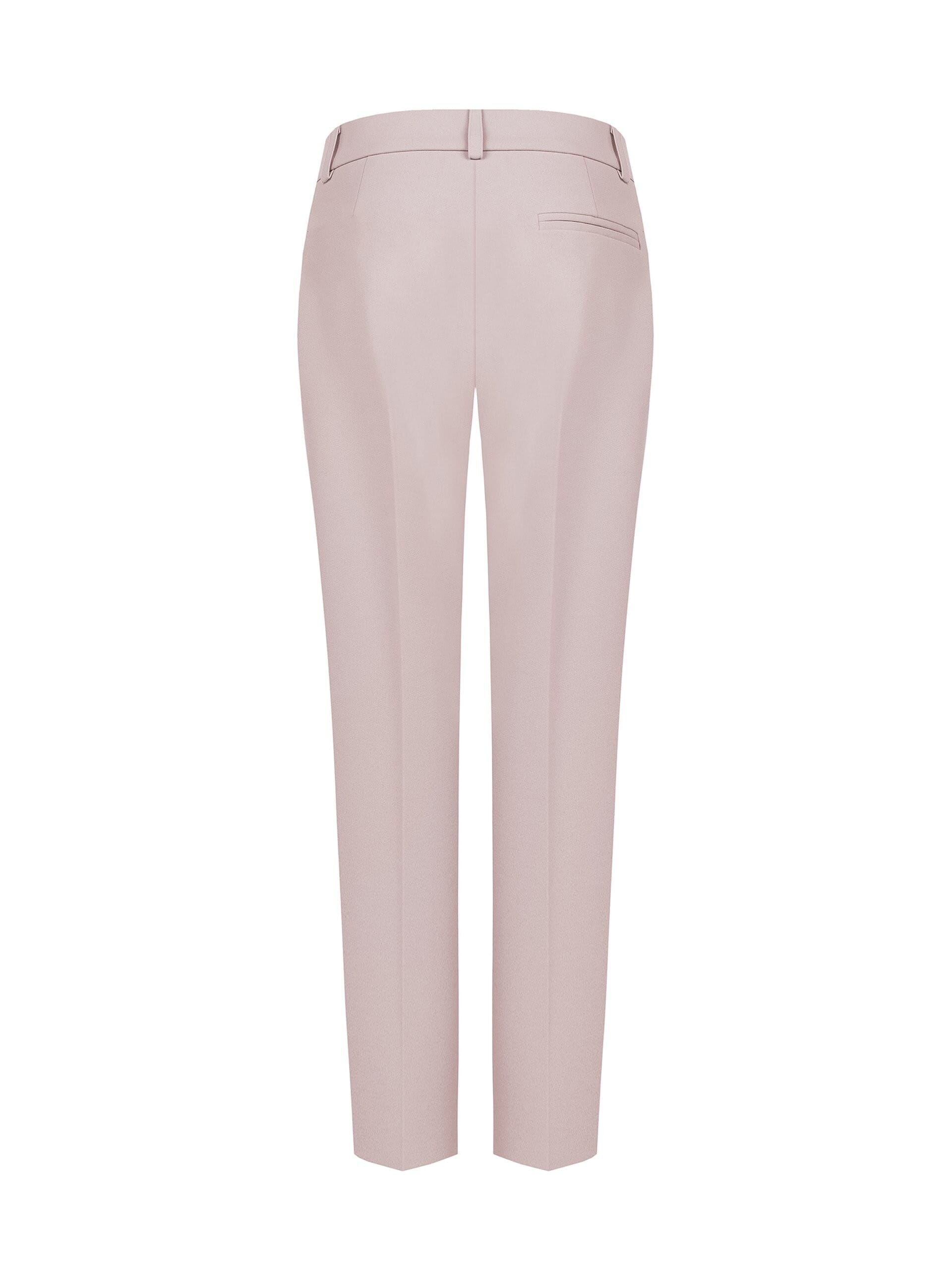 Pantalon cigarette en crêpe scuba avec bouton assorti « Rinascimento »
