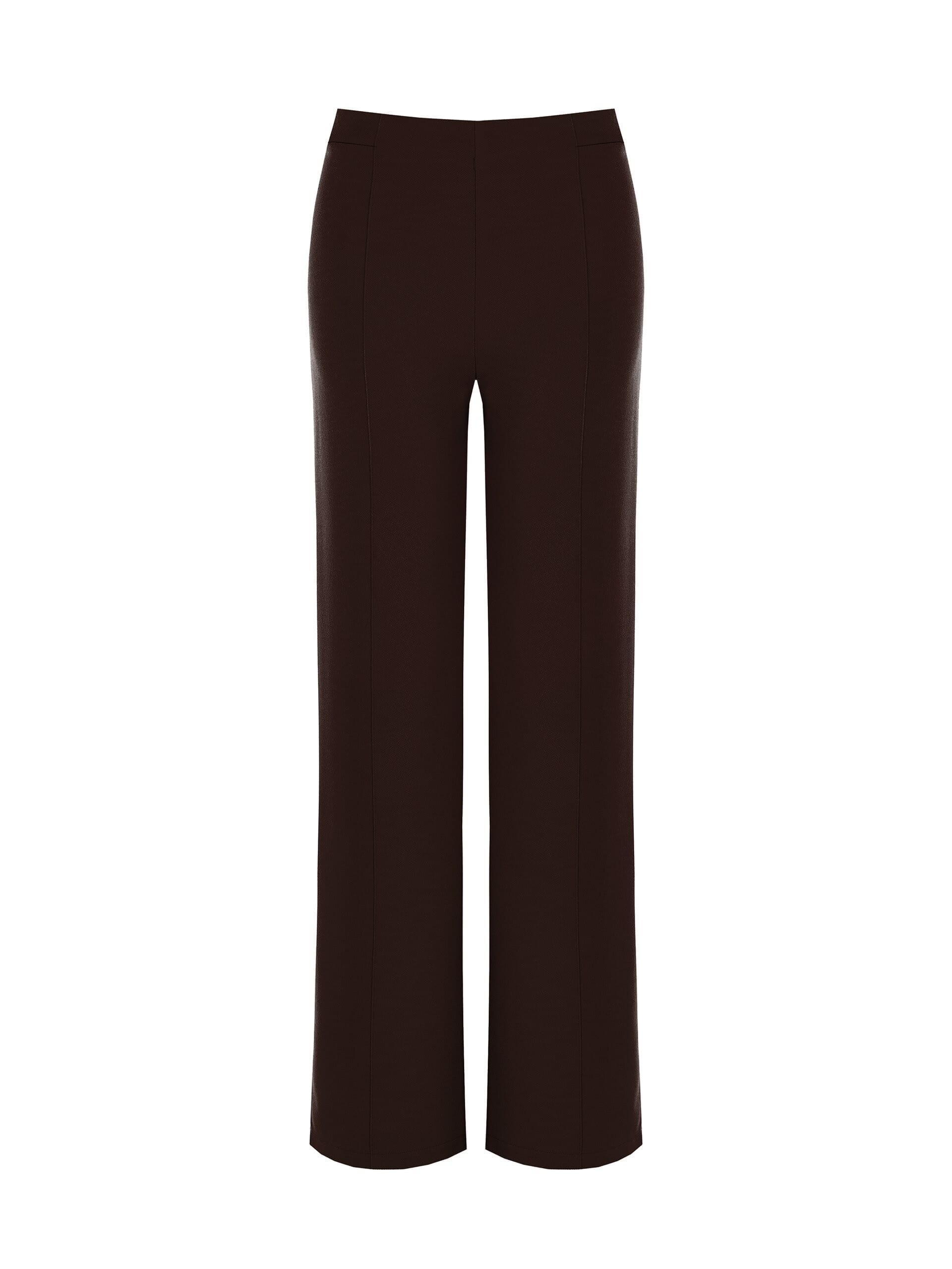 Pantalon palazzo en crêpe scuba à taille élastiquée « Rinascimento »