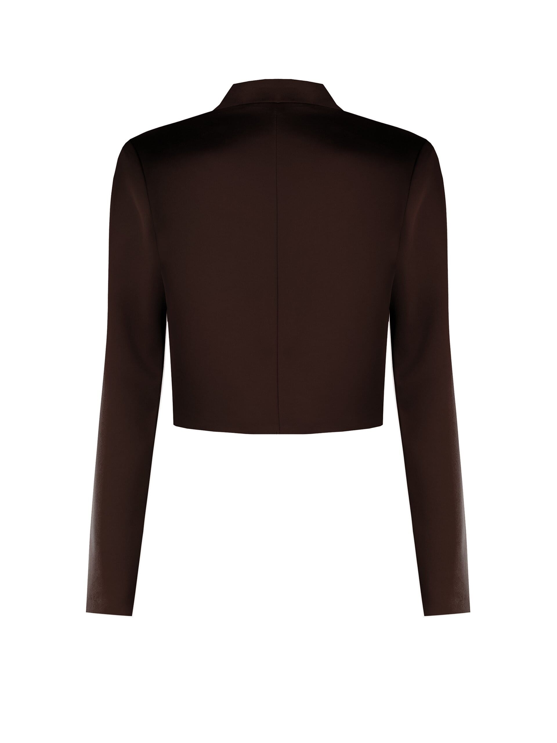 Giacca Spencer Crop Aperta In Raso Senza Rever Rinascimento