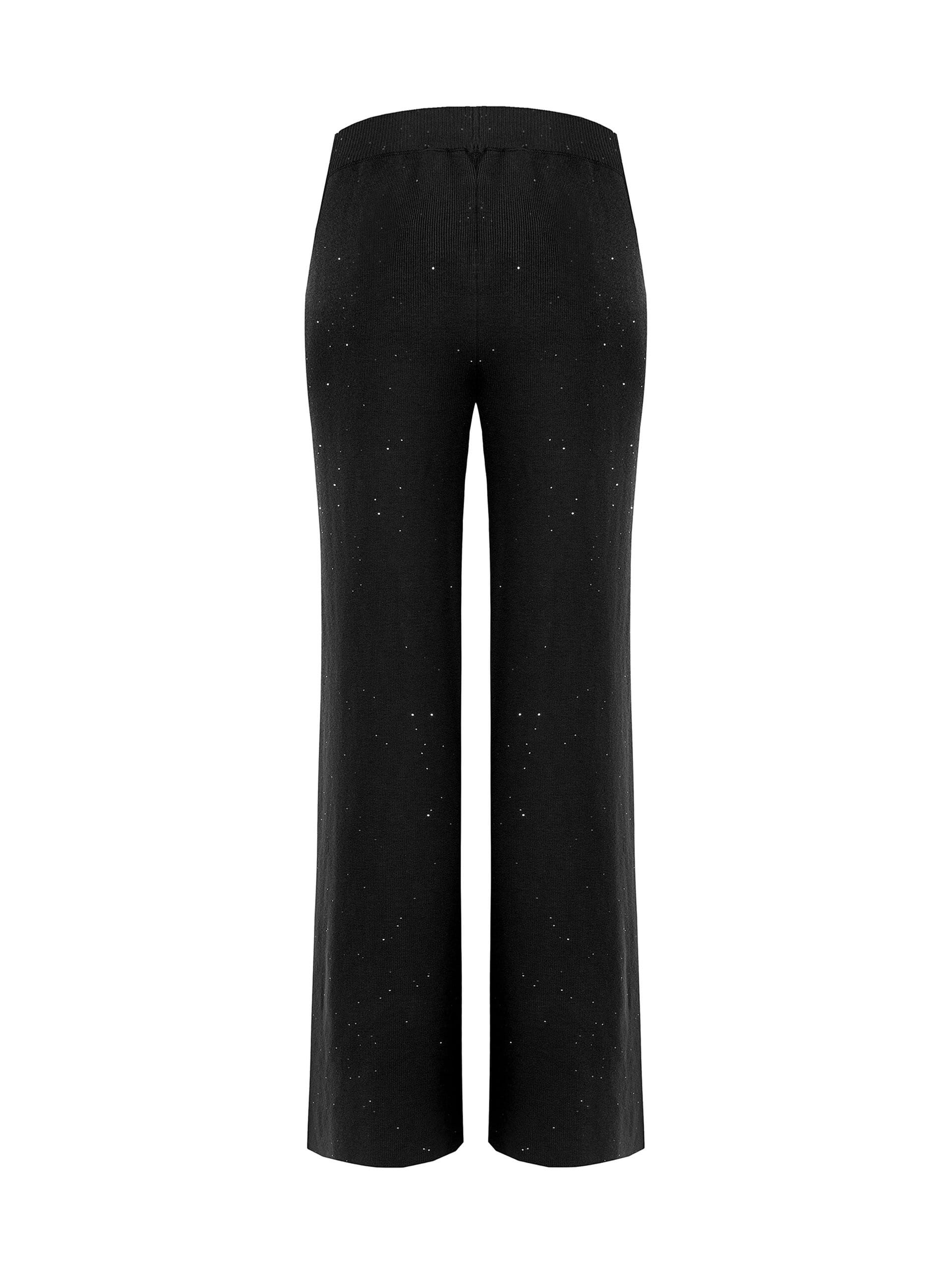 Loose-fitting knitted trousers with sequins by Rinascimento
