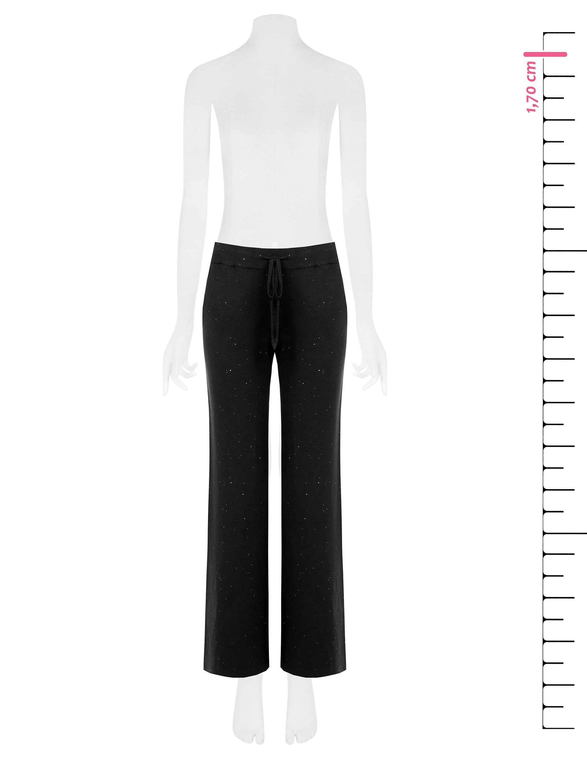 Loose-fitting knitted trousers with sequins by Rinascimento