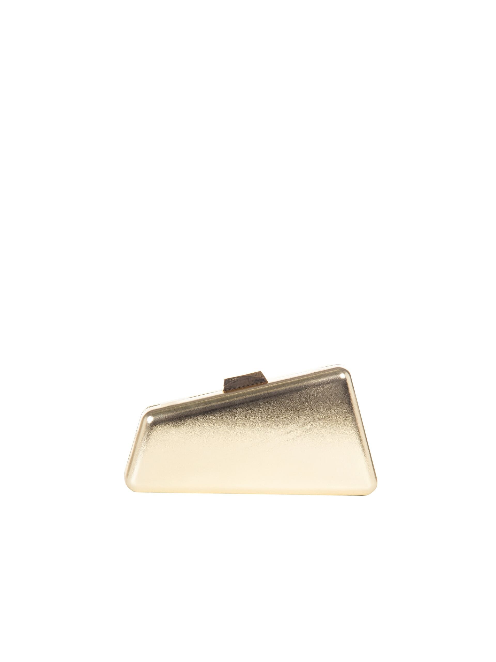 Pochette Rigida A Trapezio In Similpelle Metallizzata Con Tracolla Catena Rinascimento