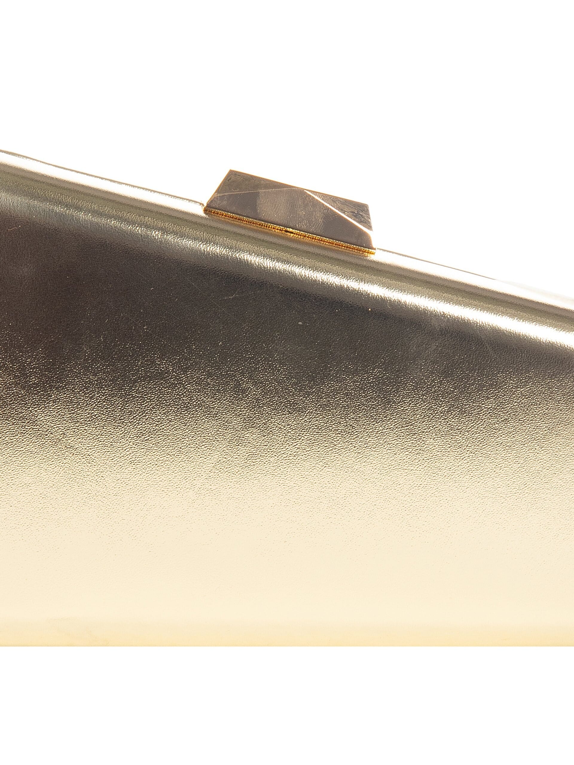Pochette Rigida A Trapezio In Similpelle Metallizzata Con Tracolla Catena Rinascimento
