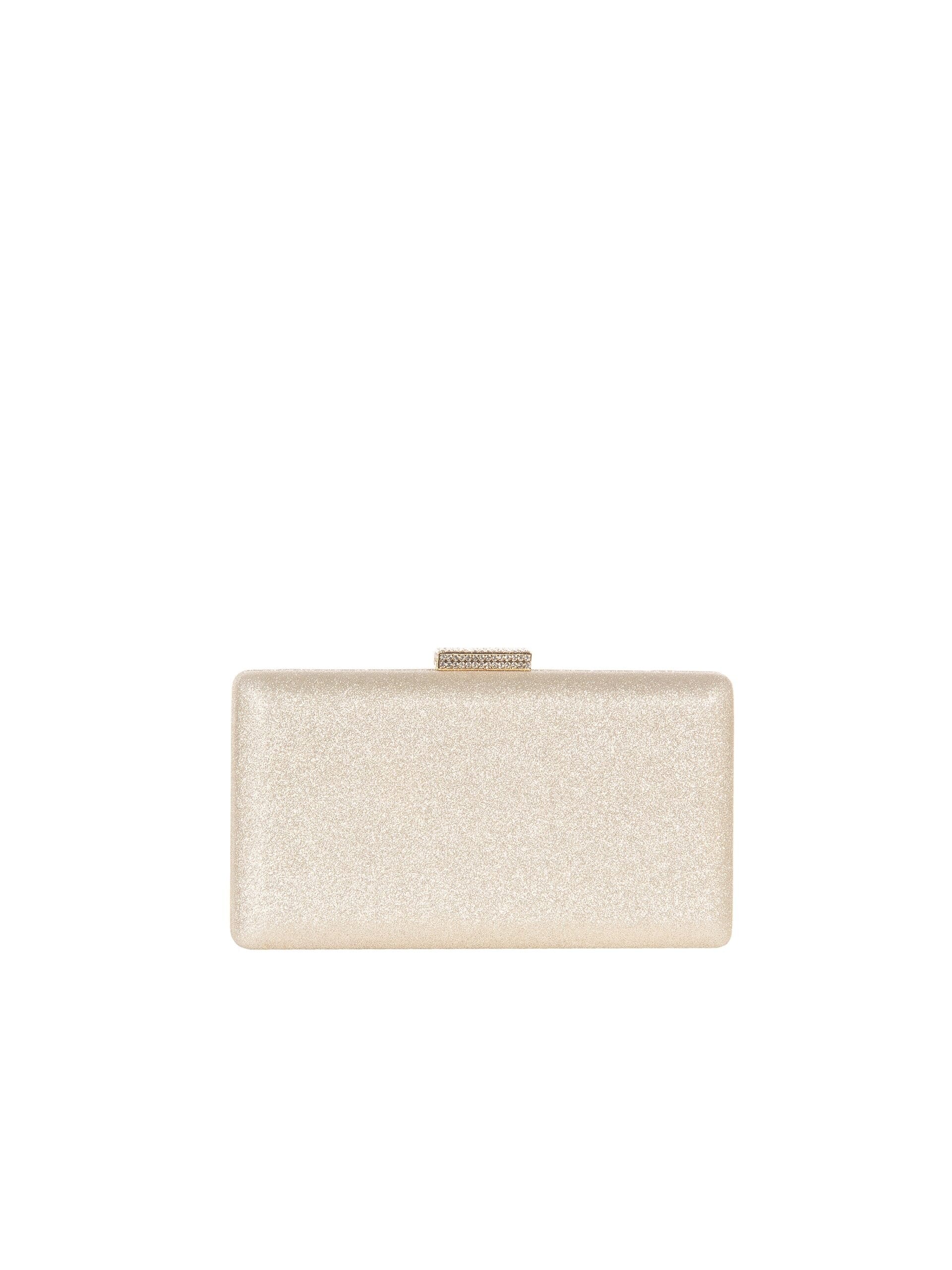 Pochette Rigida Glitter Con Chiusura In Glitter E Tracolla Catena Rinascimento