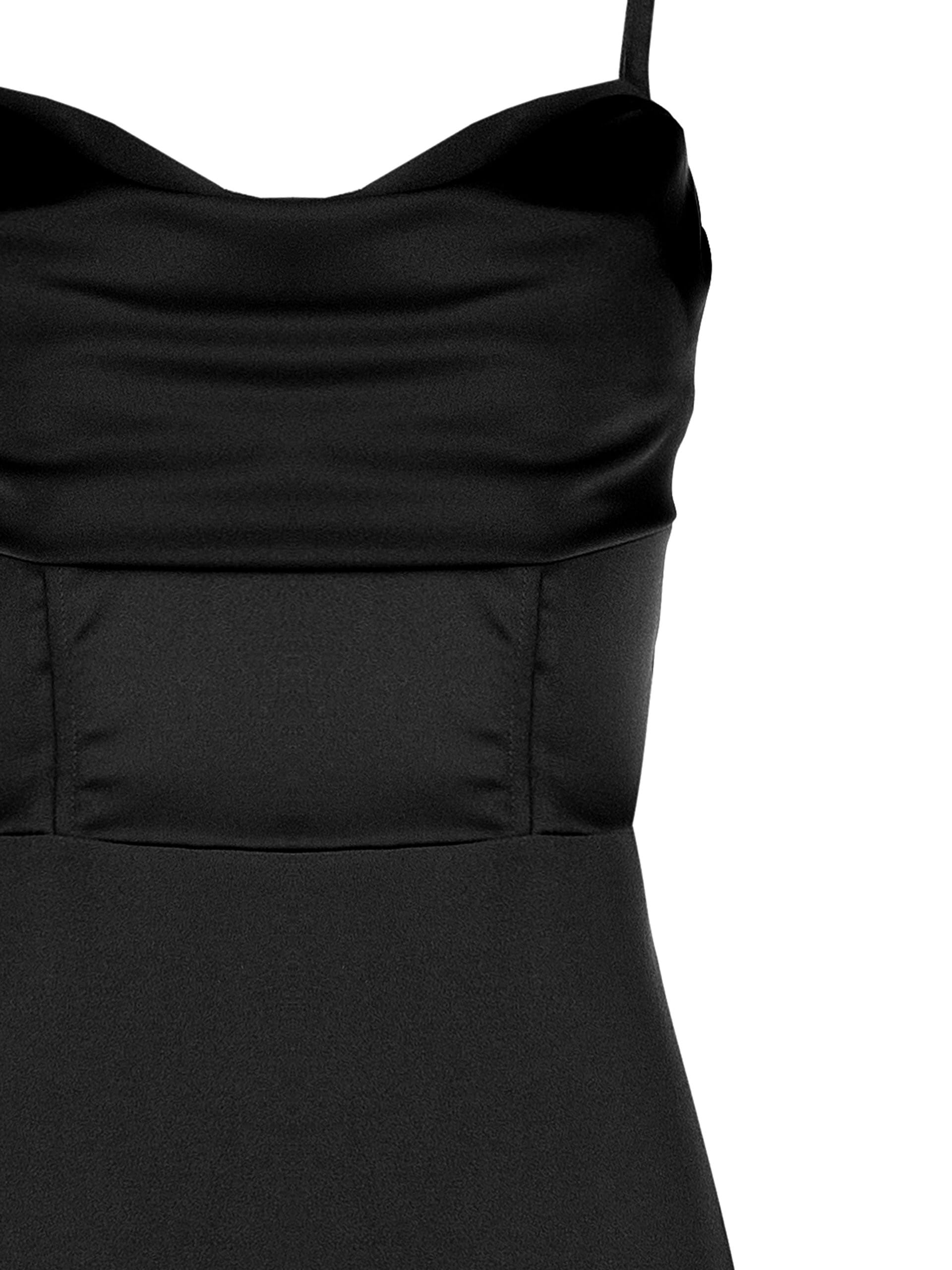 Abito Lungo A Tubino In Scuba Crepe Con Corsetto In Raso Rinascimento