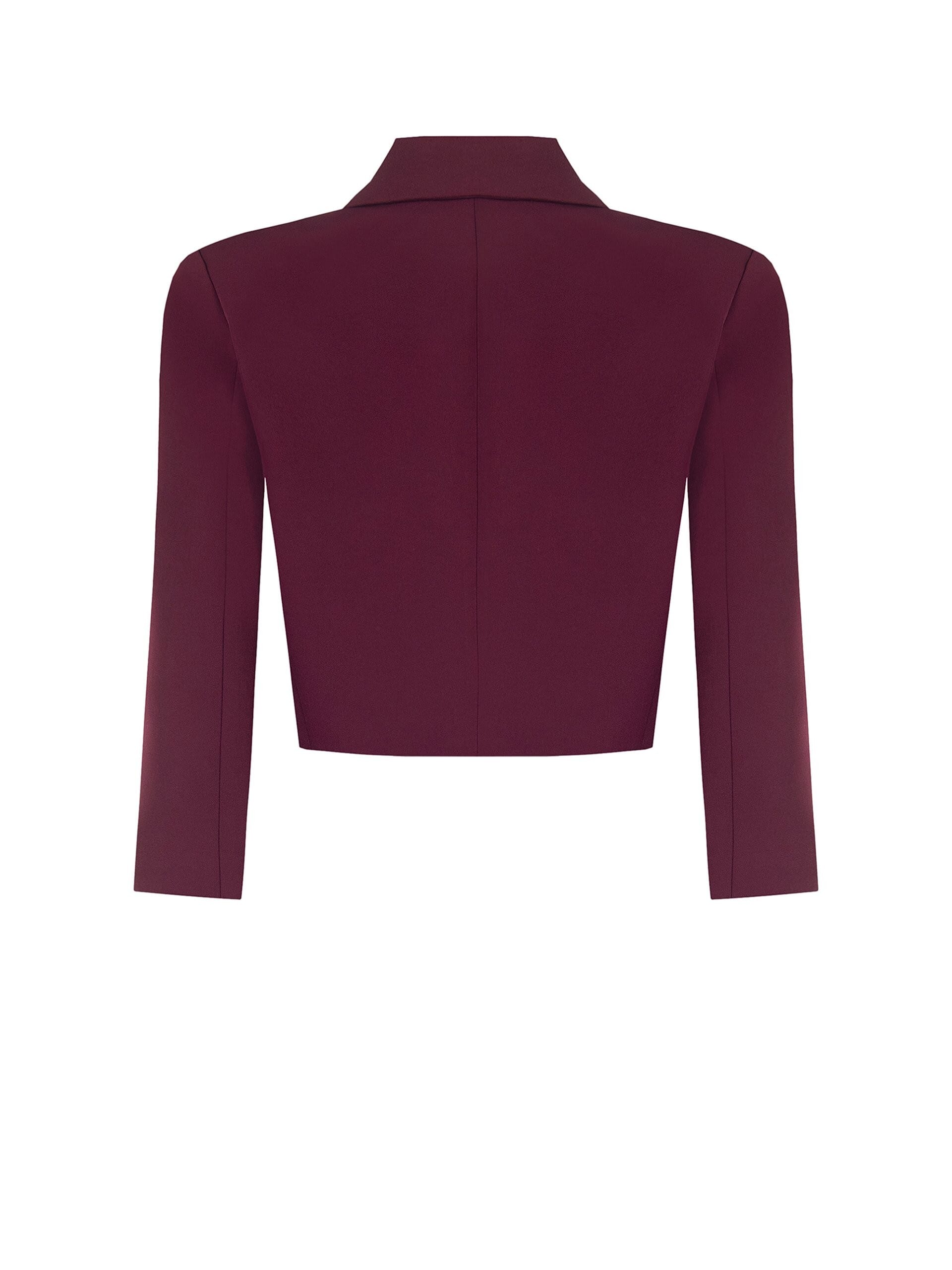 Giacca Blazer Crop Aperta In Tessuto Tecnico Rinascimento