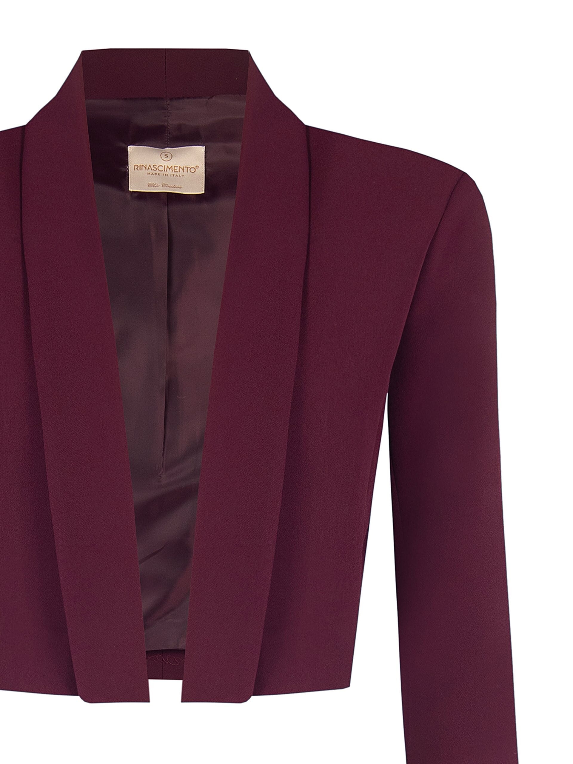Giacca Blazer Crop Aperta In Tessuto Tecnico Rinascimento