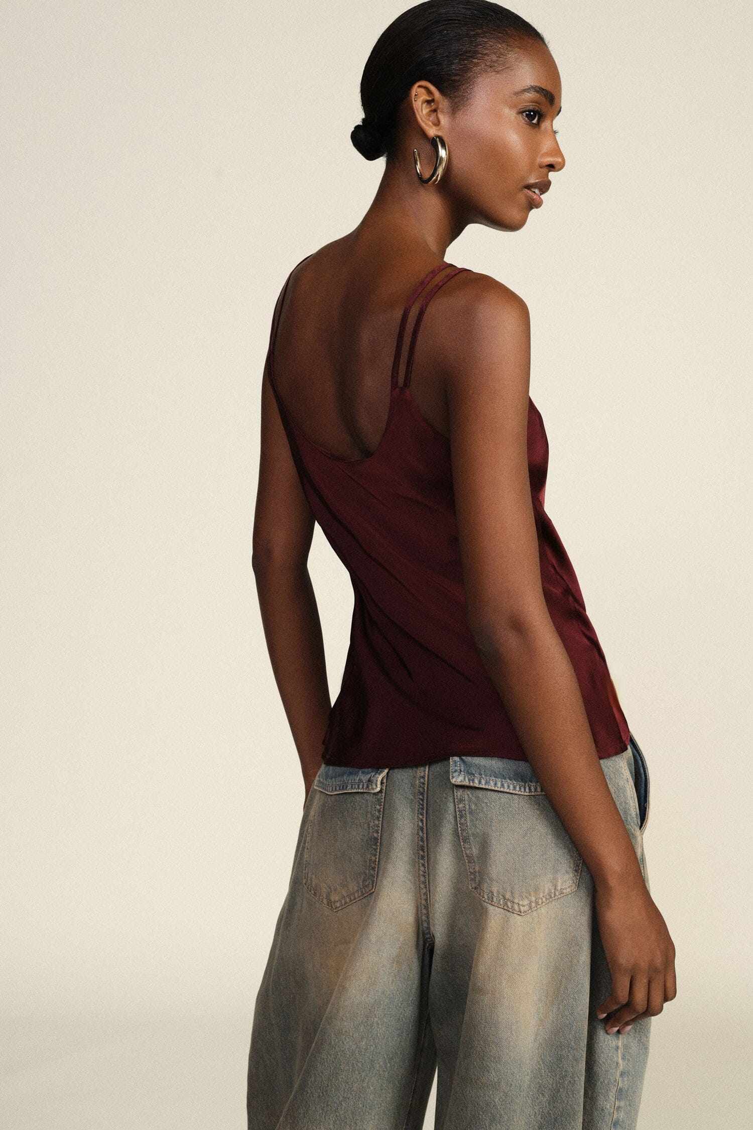 Top Spalline Doppie E Scollo A V Leggero Dixie