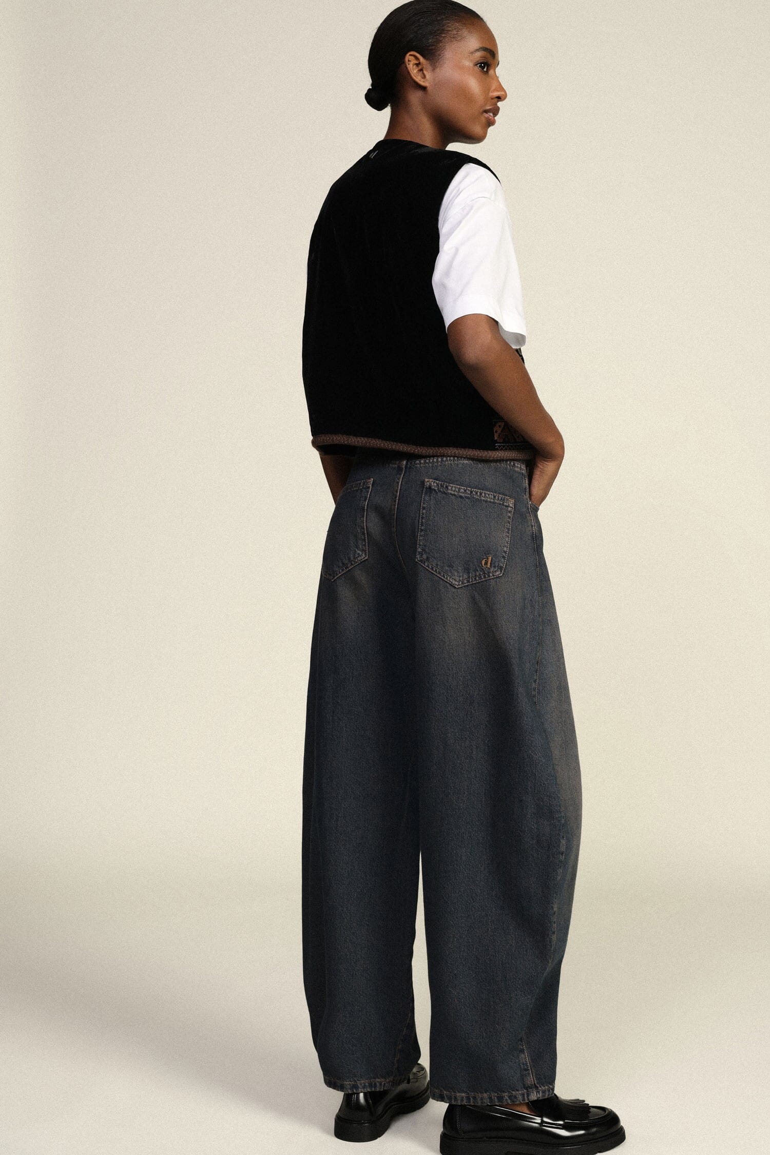 Jeans Balloon Fit Con Cuciture Frontali Dixie