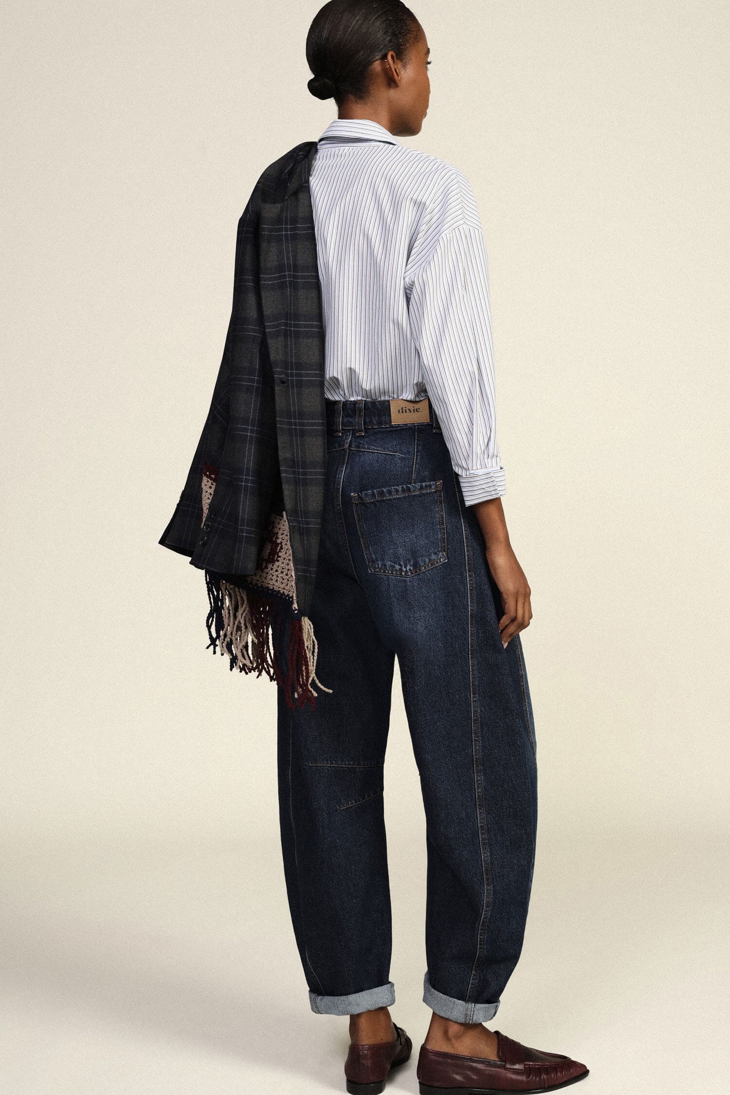 Dixie Balloon Jeans with Contoured Stitching