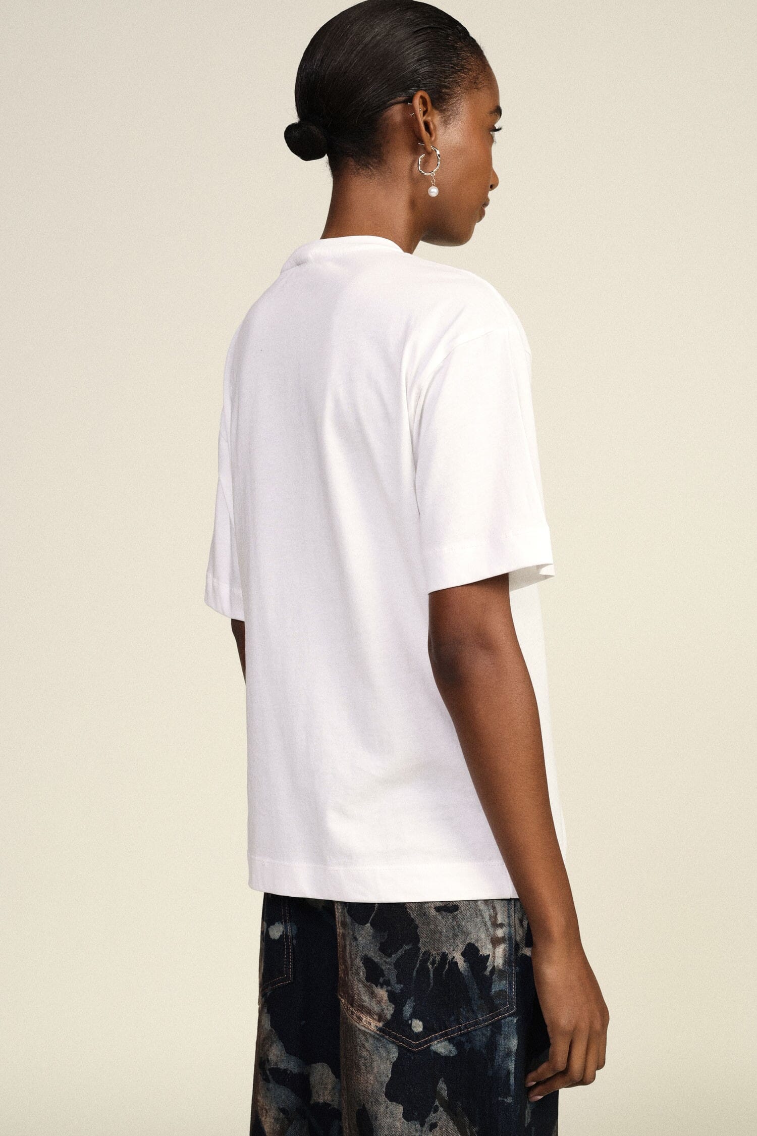 T-Shirt Girocollo Stampa Giradischi Oversize Dixie