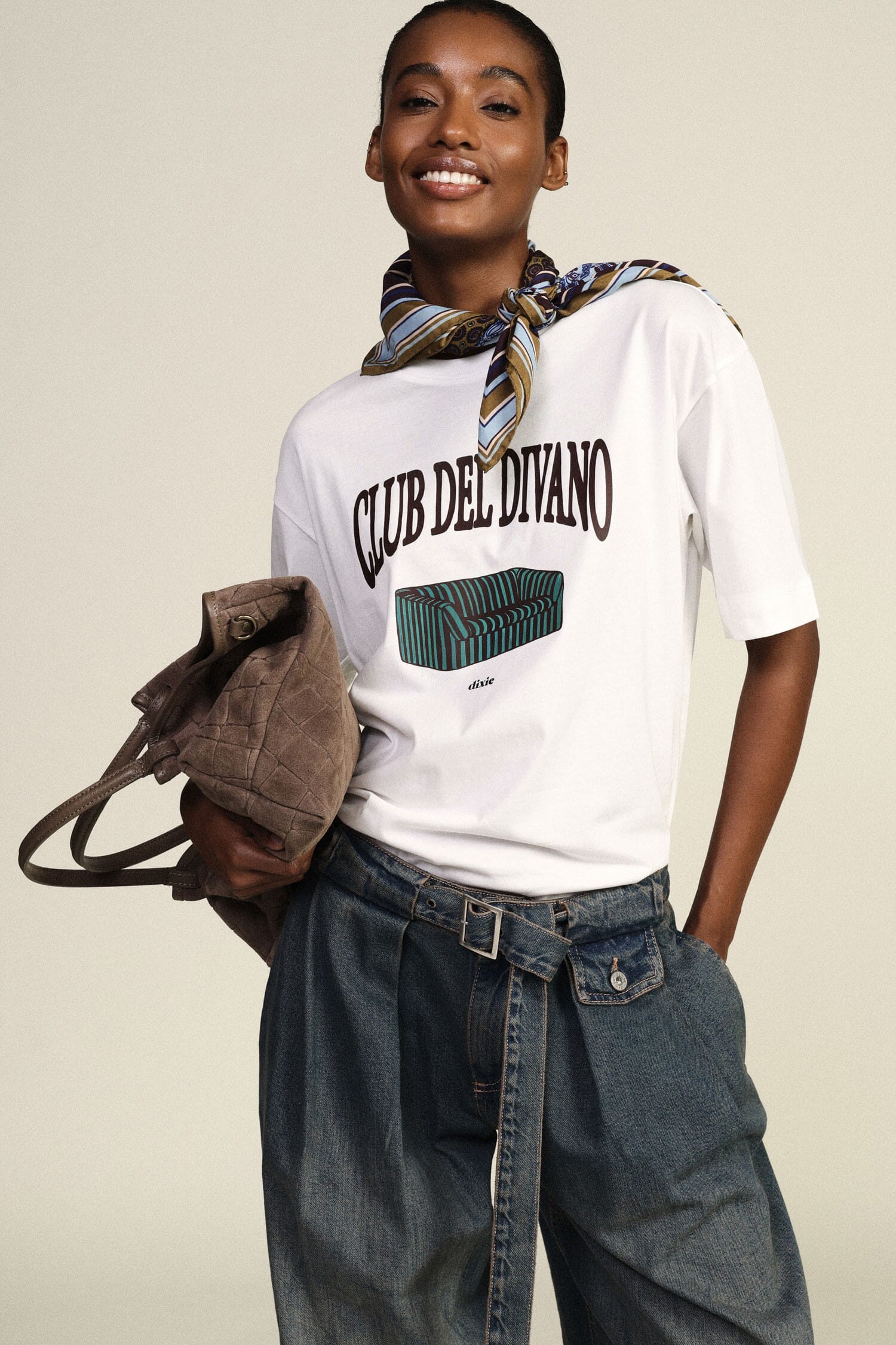 T-Shirt A Maniche Corte Stampa Club Del Divano Dixie