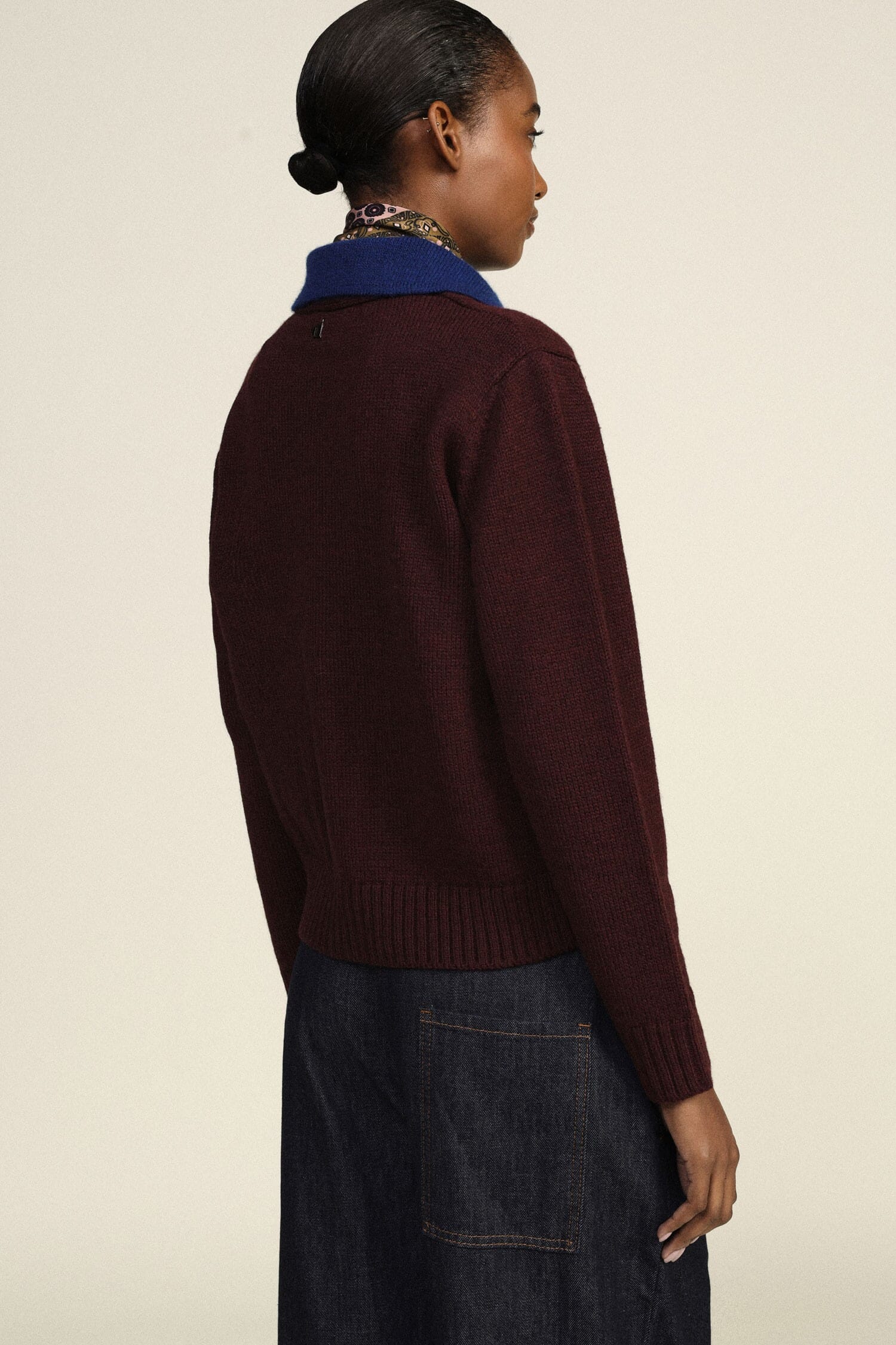 Cardigan Con Colletto A Contrasto E Bottoni Dixie