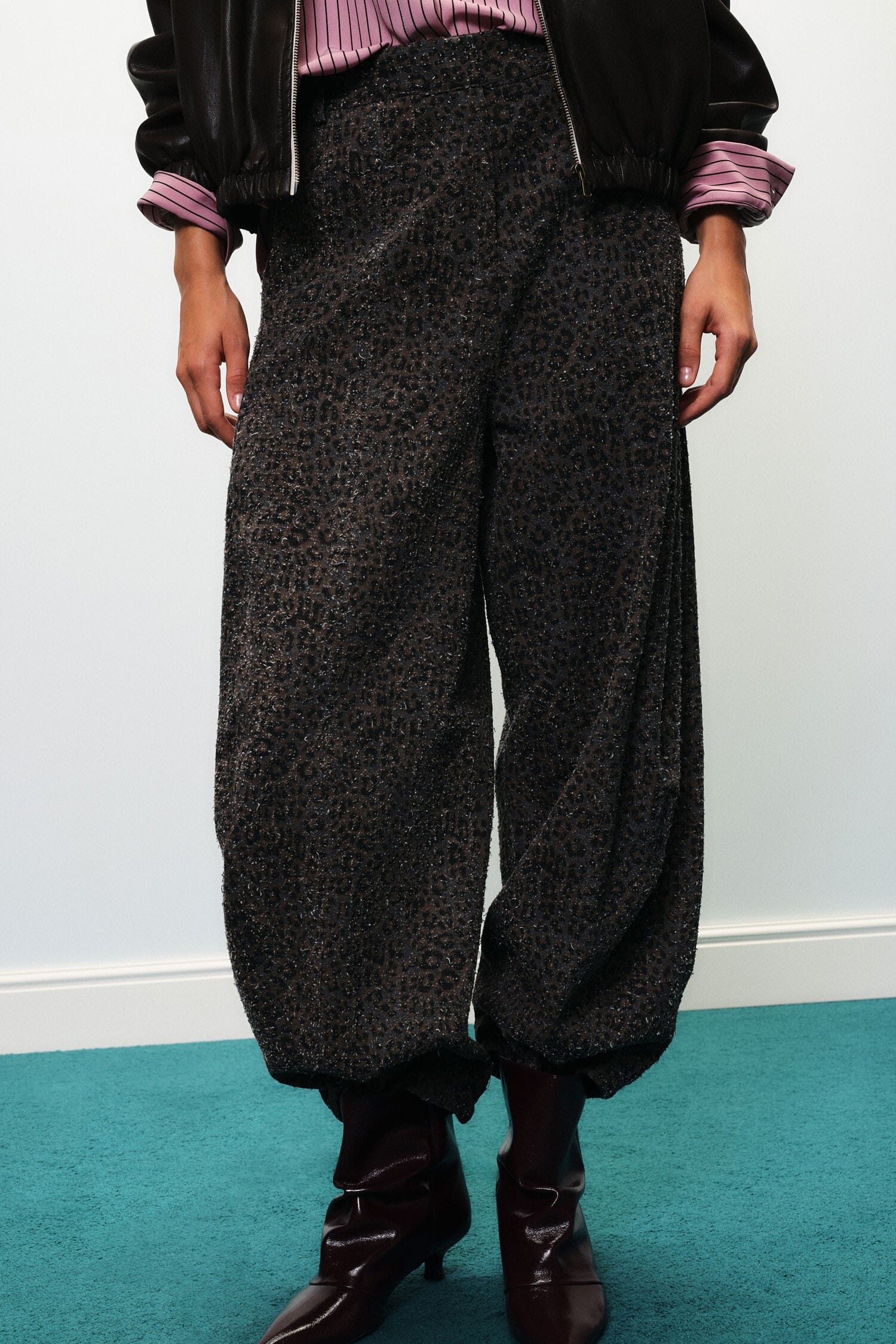 Pantaloni Palazzo Fantasia Animalier Vita Alta Dixie