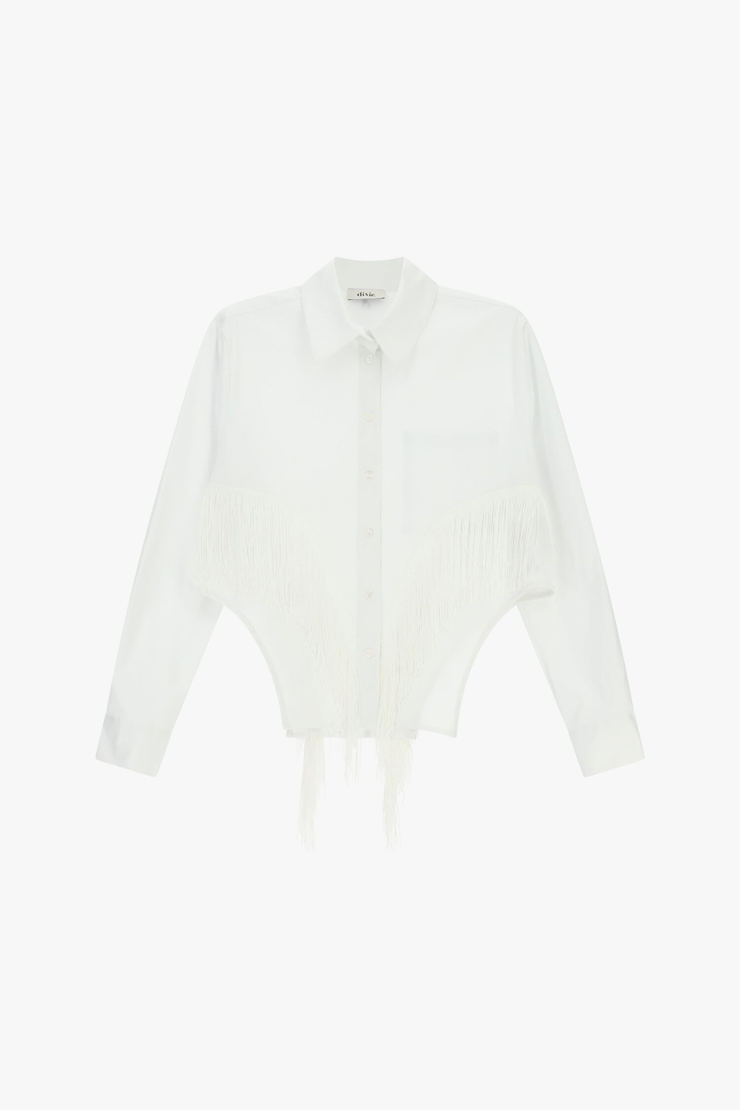 Camicia Cropped Con Frange E Taschino Dixie